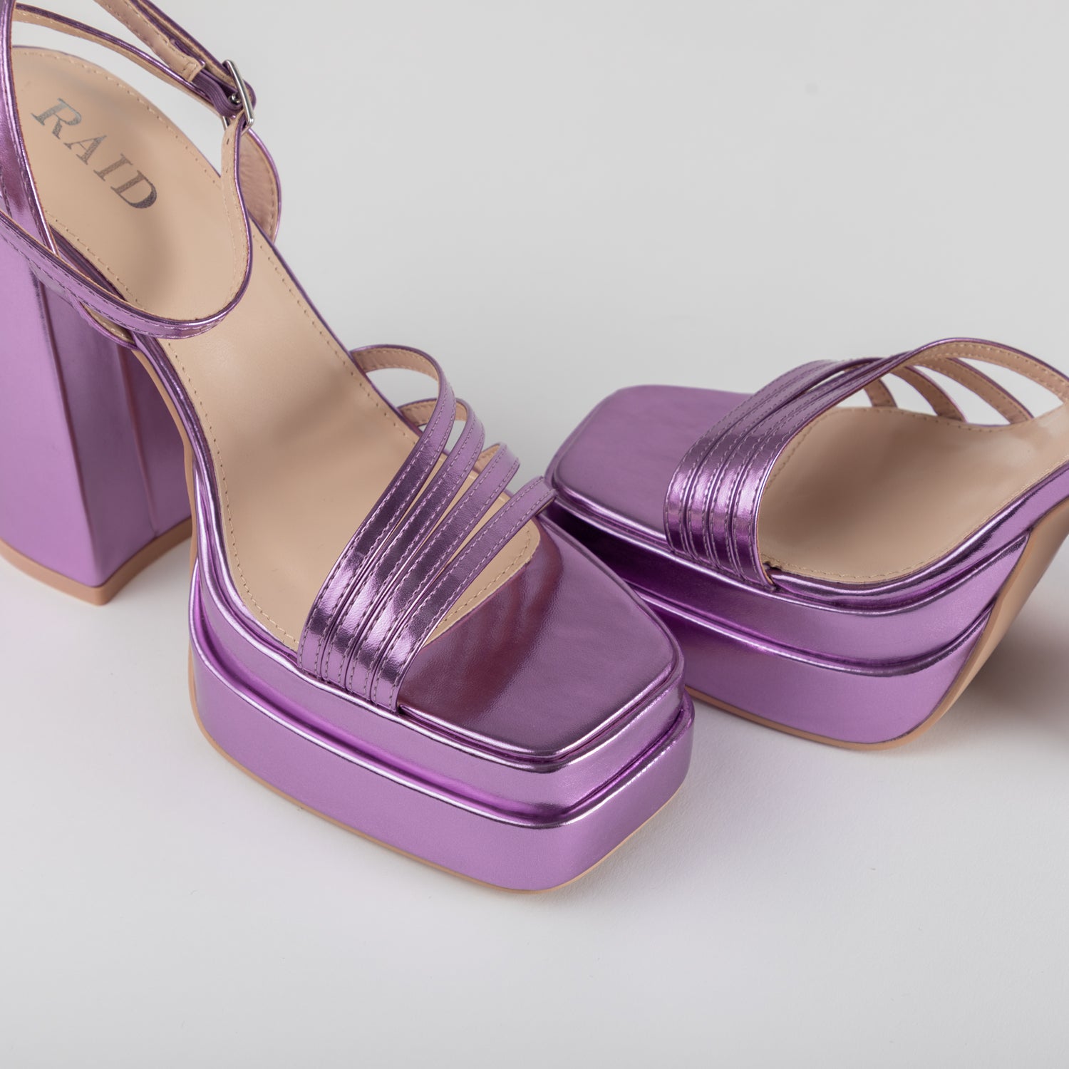 RAID Kylah Block Heeled Sandals in Lilac