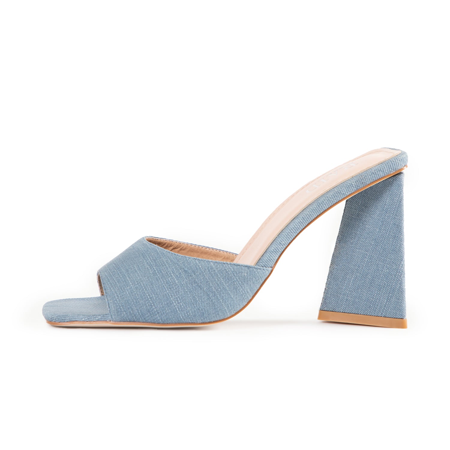 RAID Kyrah Heeled Mule in Blue Denim