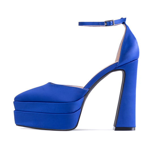 RAID Lavender Platform Heel in Blue