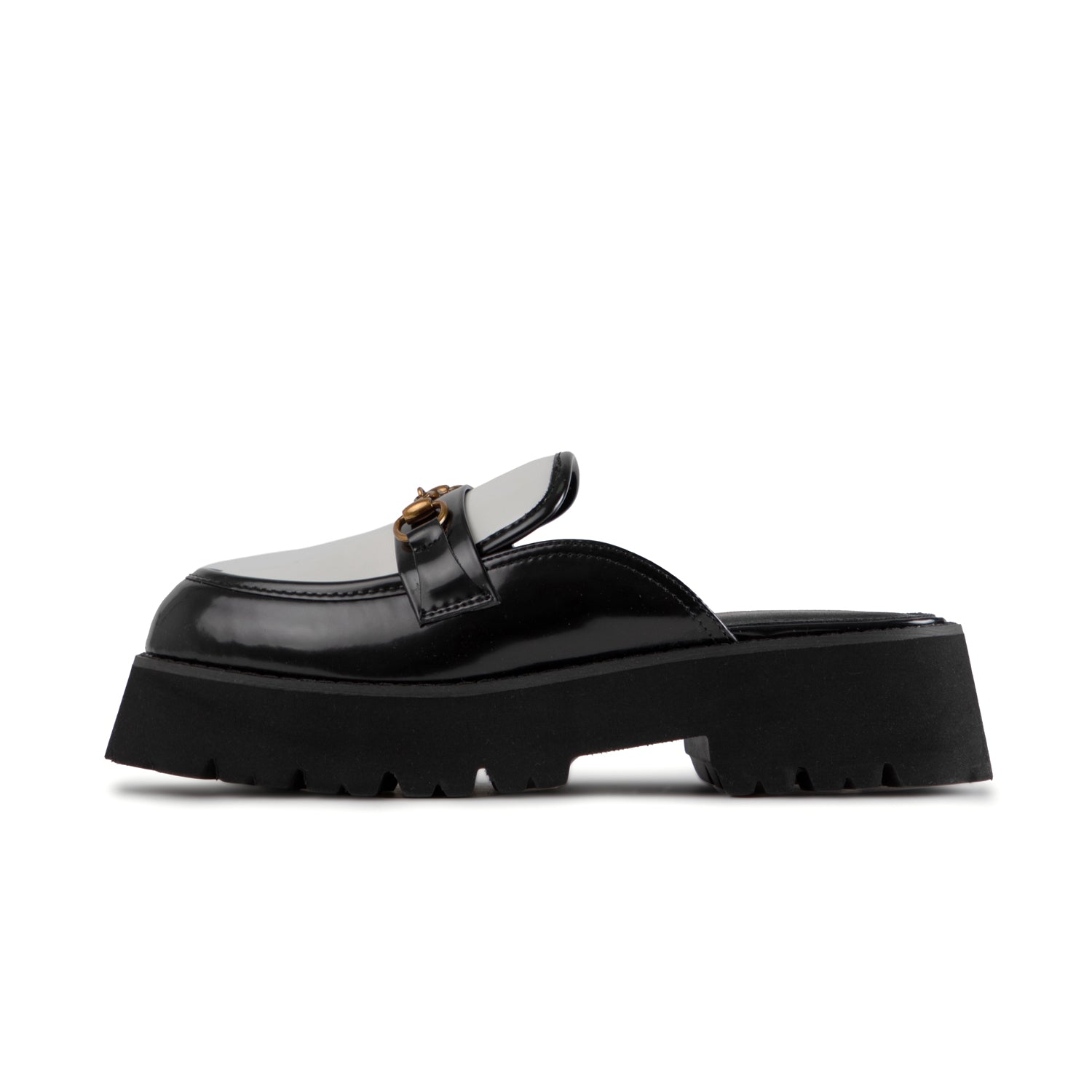 RAID Lidia Loafer Mule in Black/White