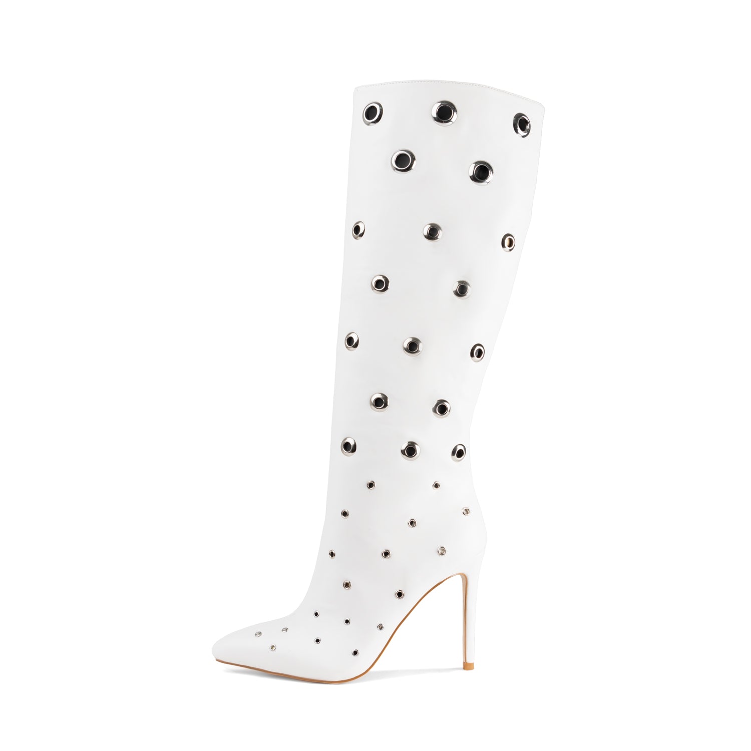 RAID Loryn Knee High Boots in White