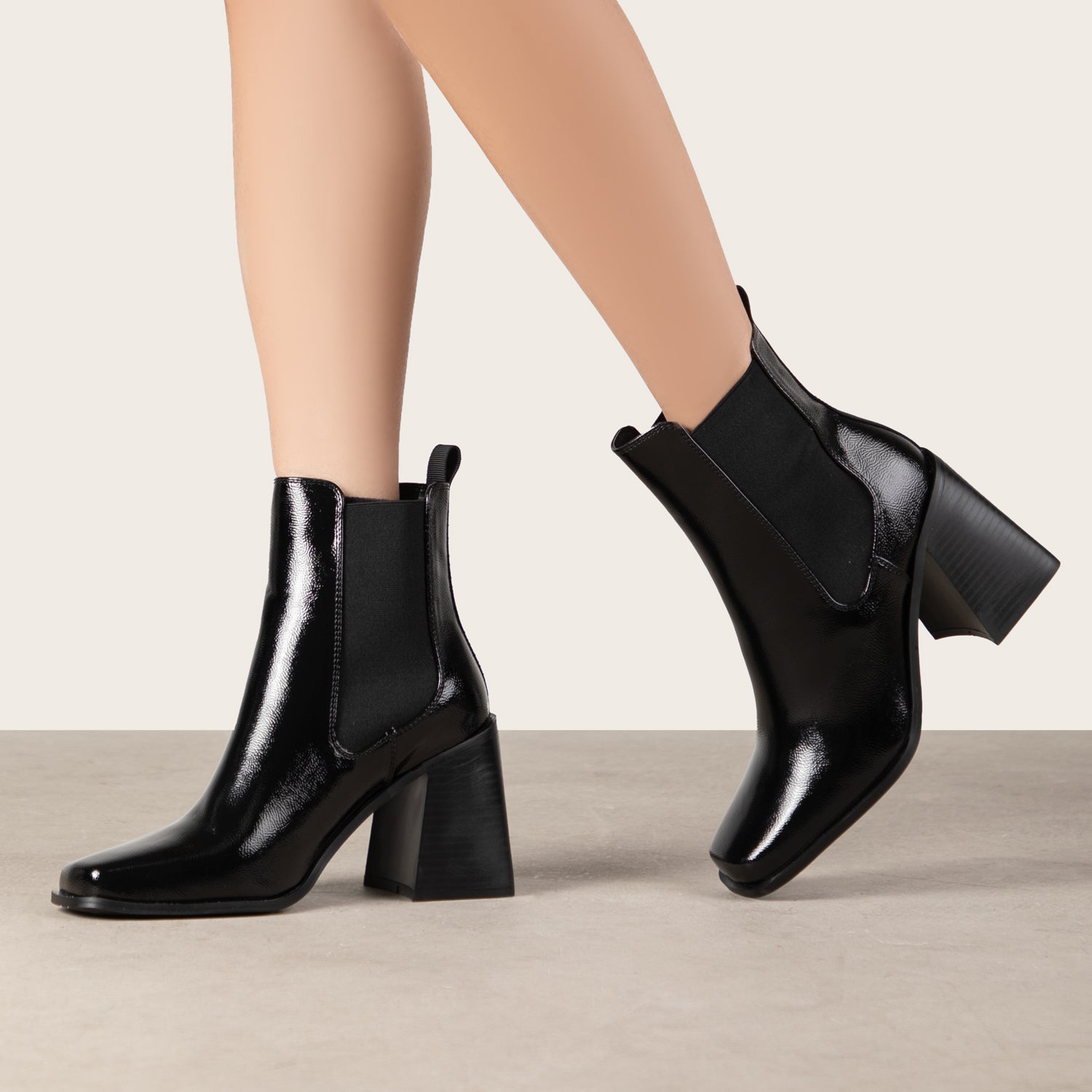 RAID Mariana Block Heeled Ankle Boots in Black