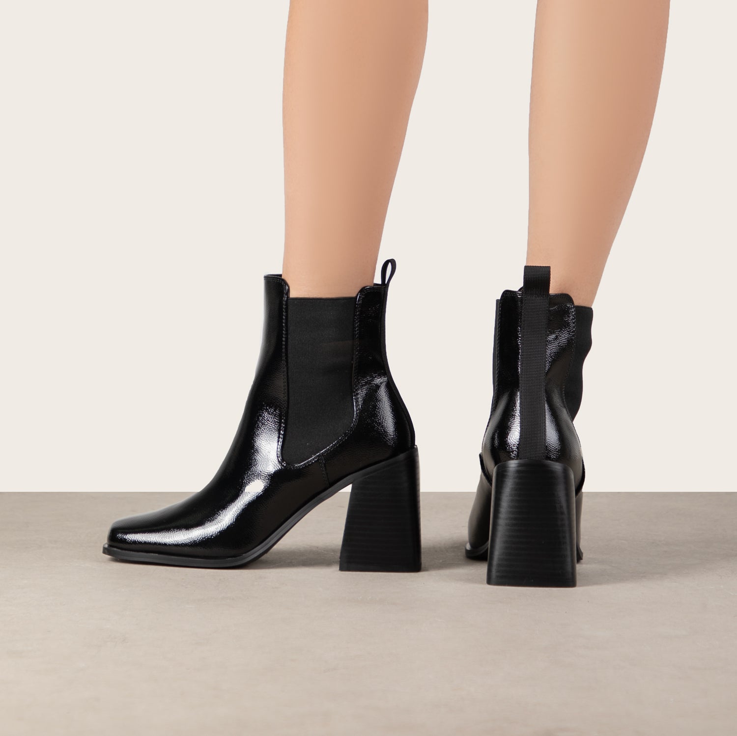 RAID Mariana Block Heeled Ankle Boots in Black