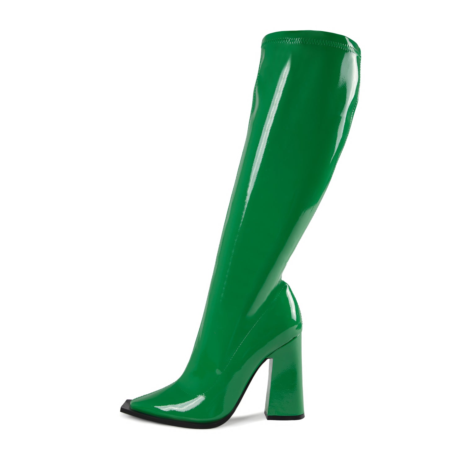 RAID Maxique Block Heeled Boot in Green