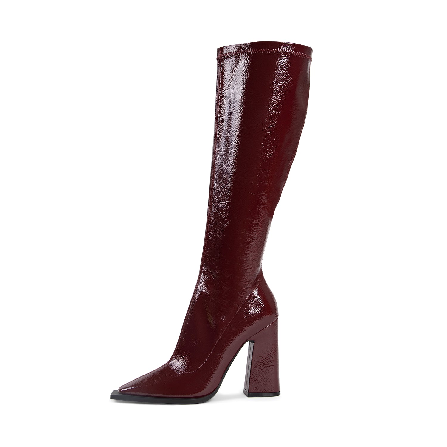 RAID Maxique Block Heeled Boot in Plum