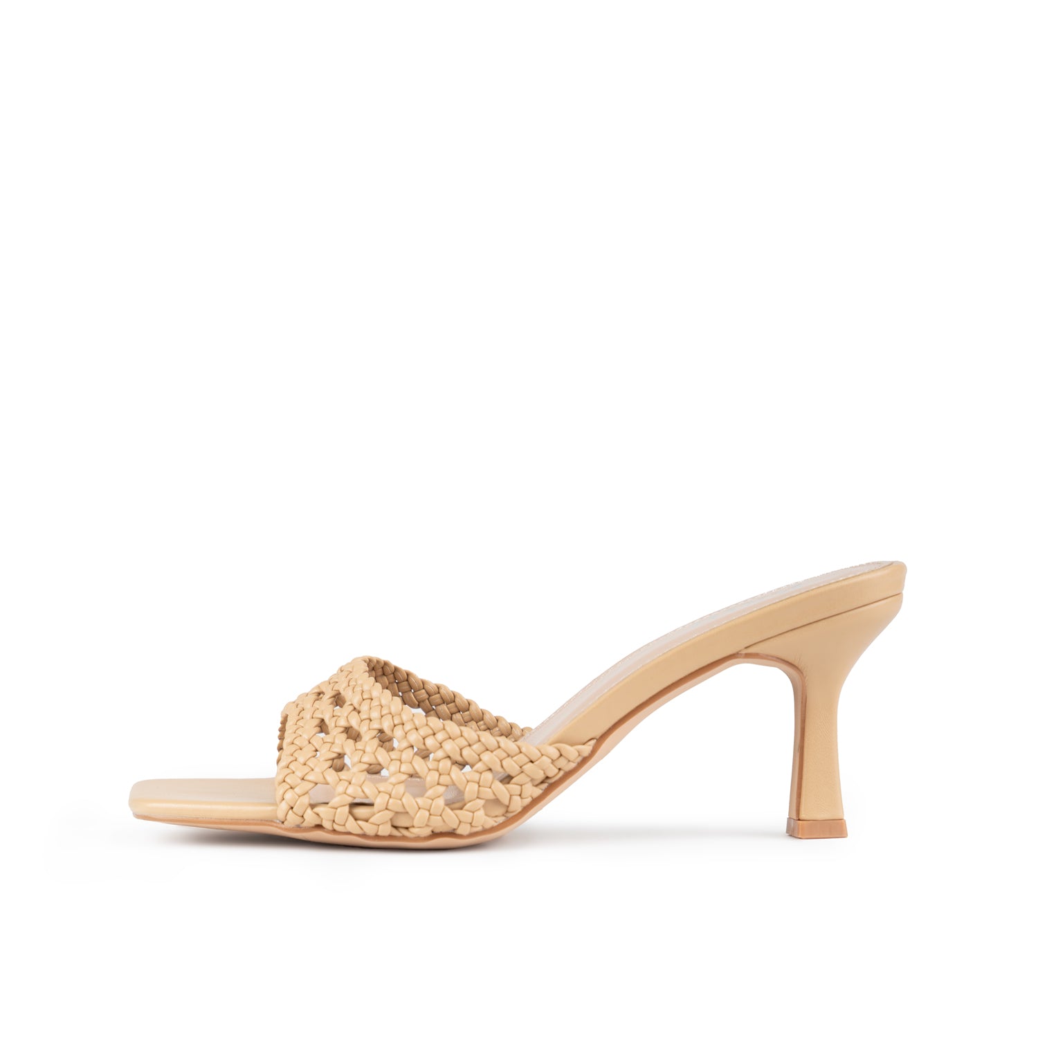 RAID Morella Heeled Mules in Nude