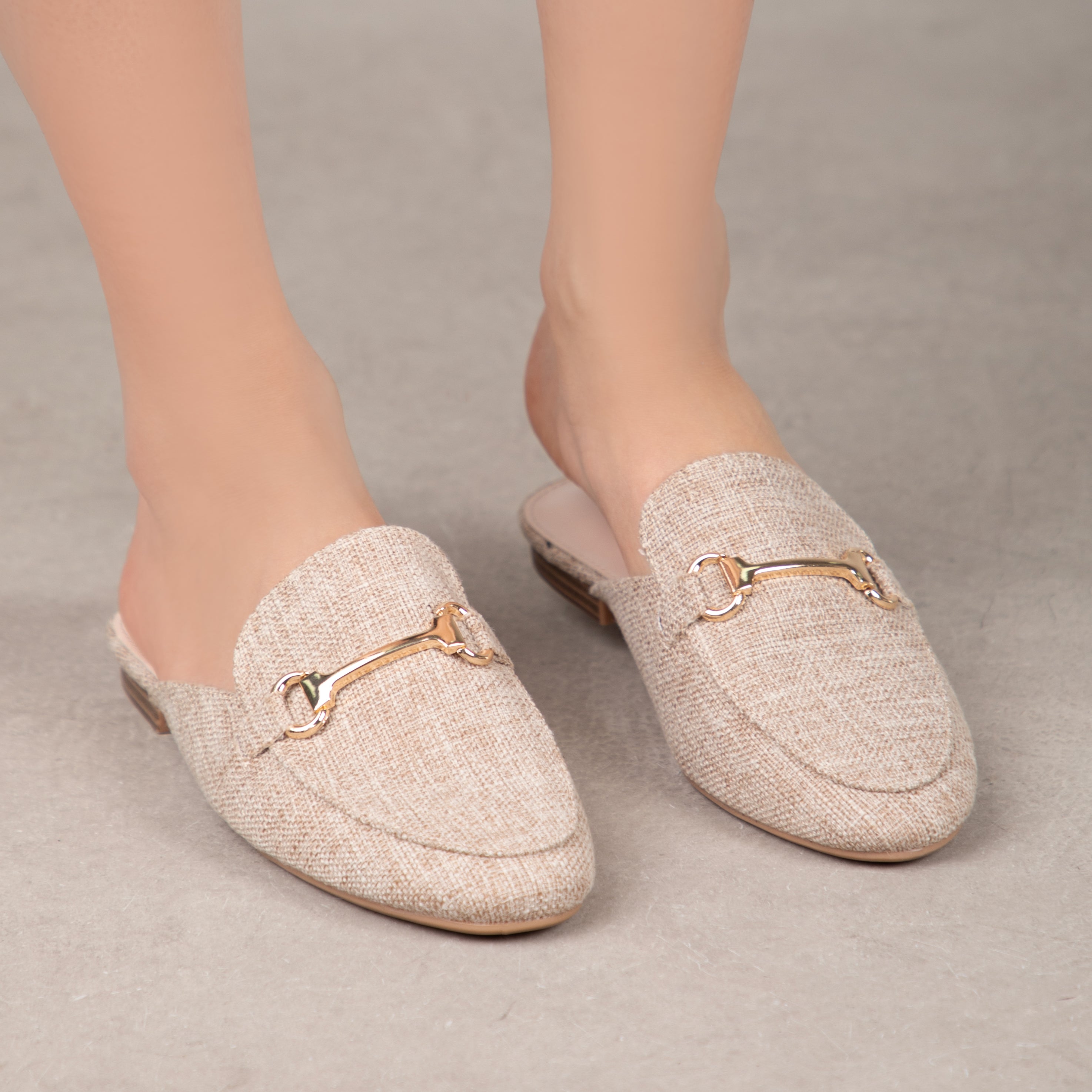 RAID Nancy Flat Mules in Natural Jute