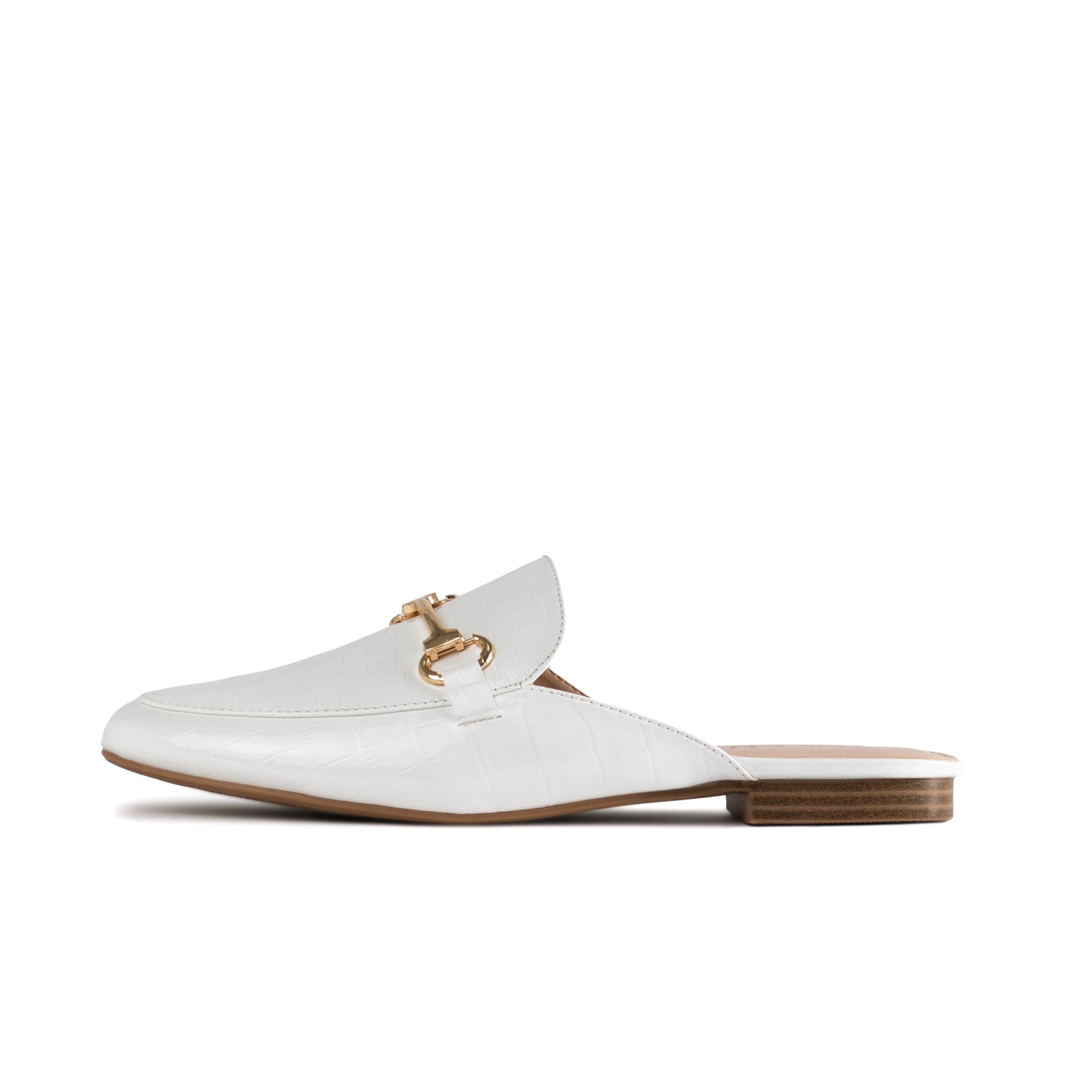 RAID Nancy Flat Mule in White Croc