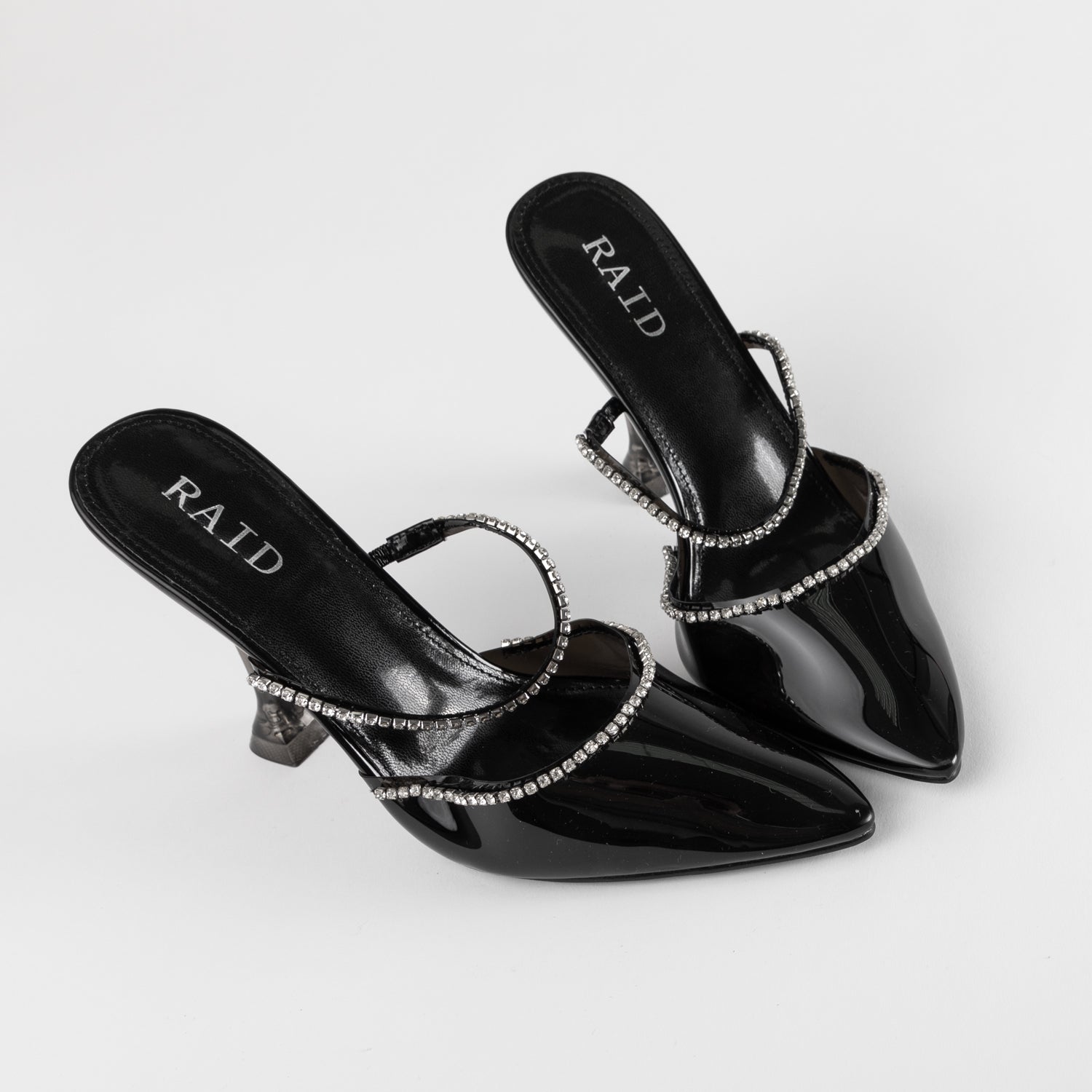 RAID Odalys Perspex Mule in Black