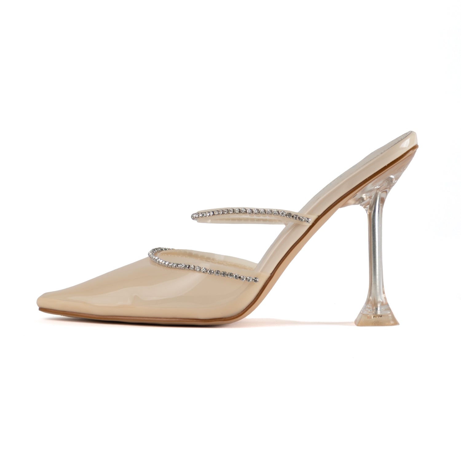 RAID Odalys Perspex Mule in Nude