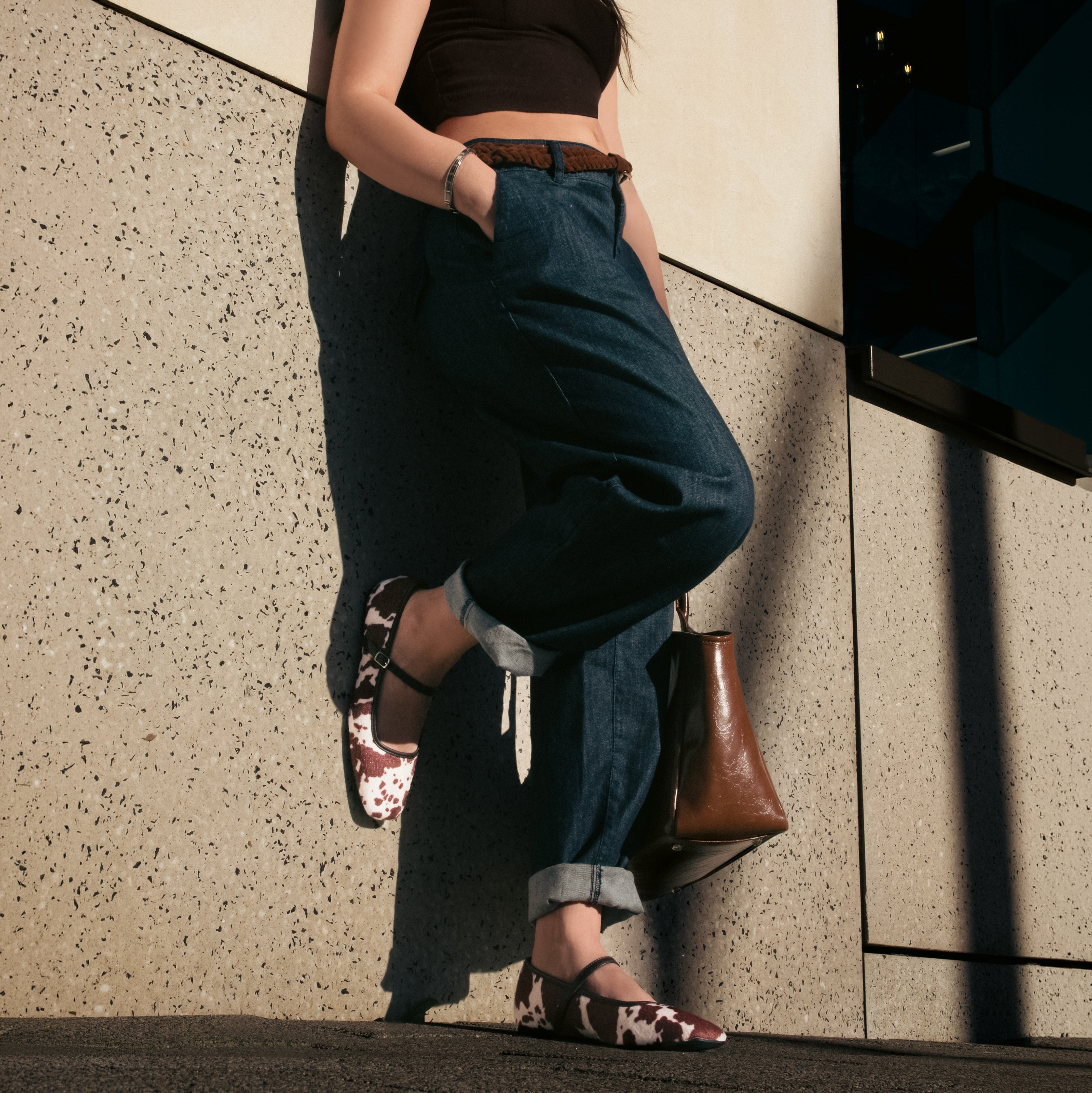 Raid Colly Flat In Cow Print