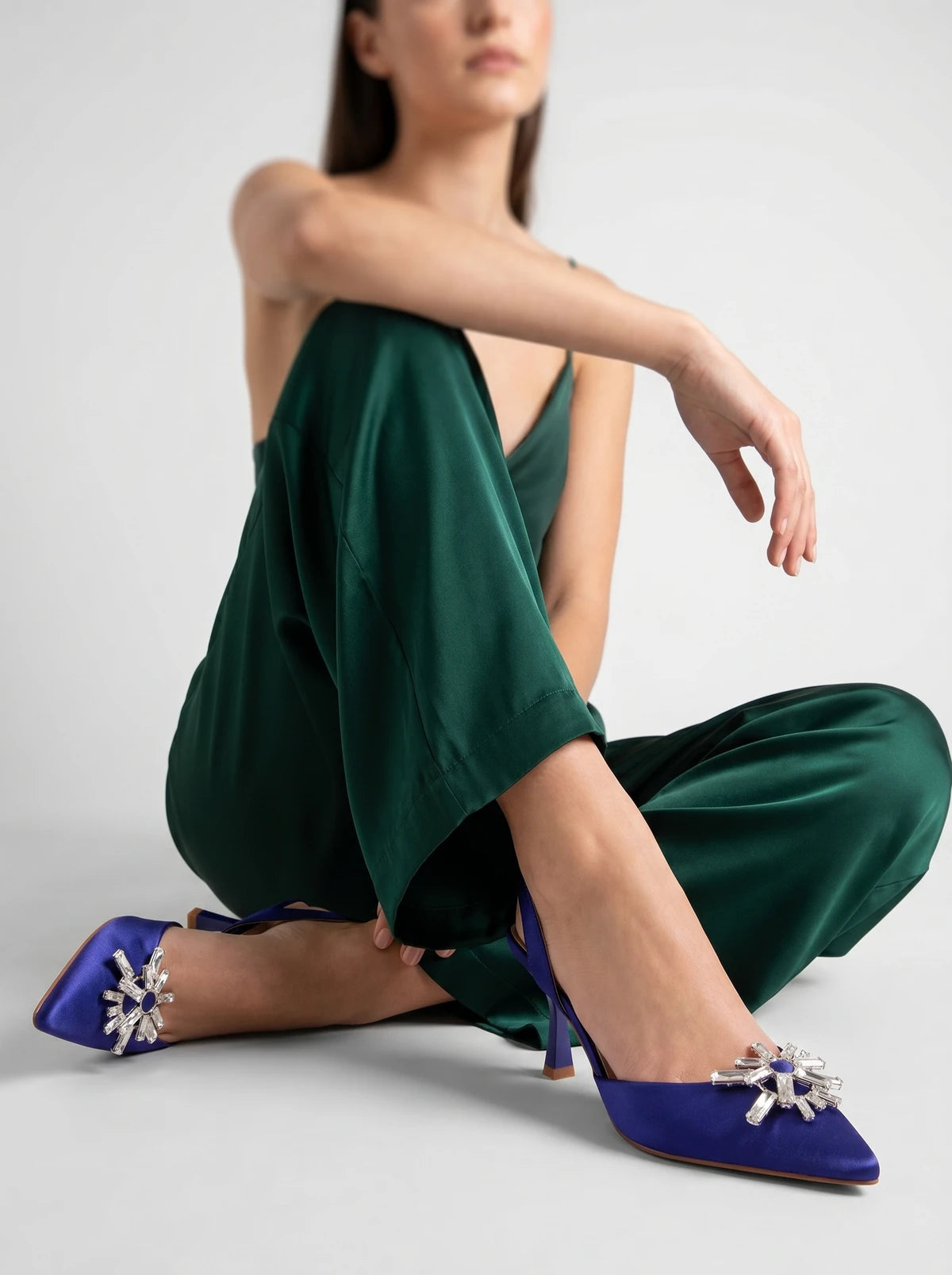 RAID Aisha Slingback Heeled Pump In Blue