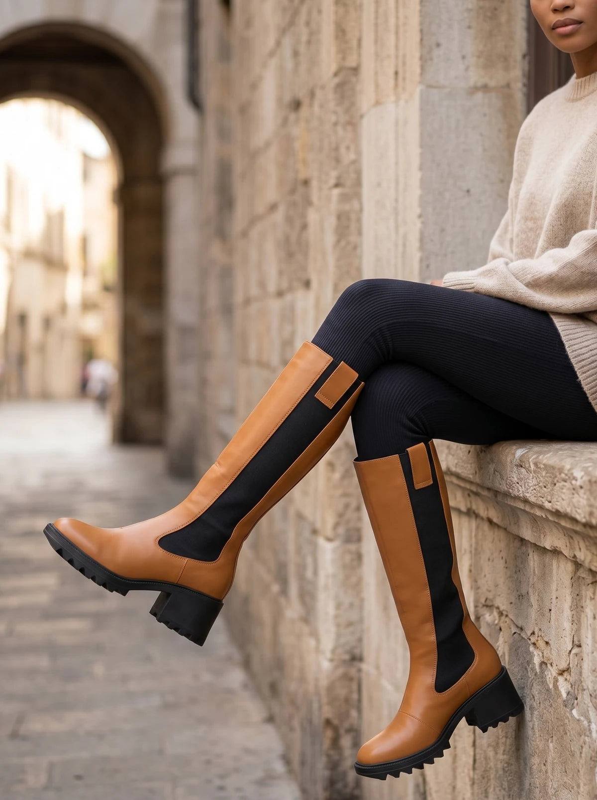 RAID Annabel Long Boot in Tan