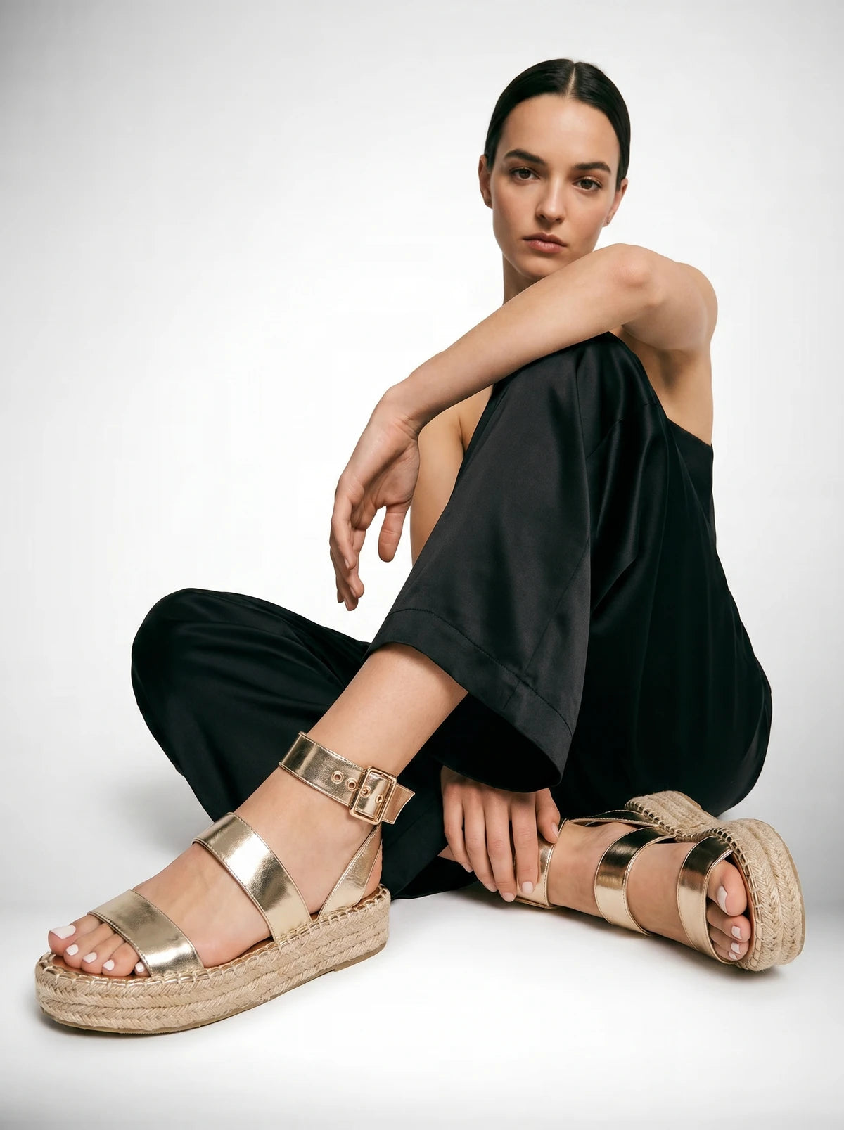 RAID Bellini Chunky Espadrille in Gold