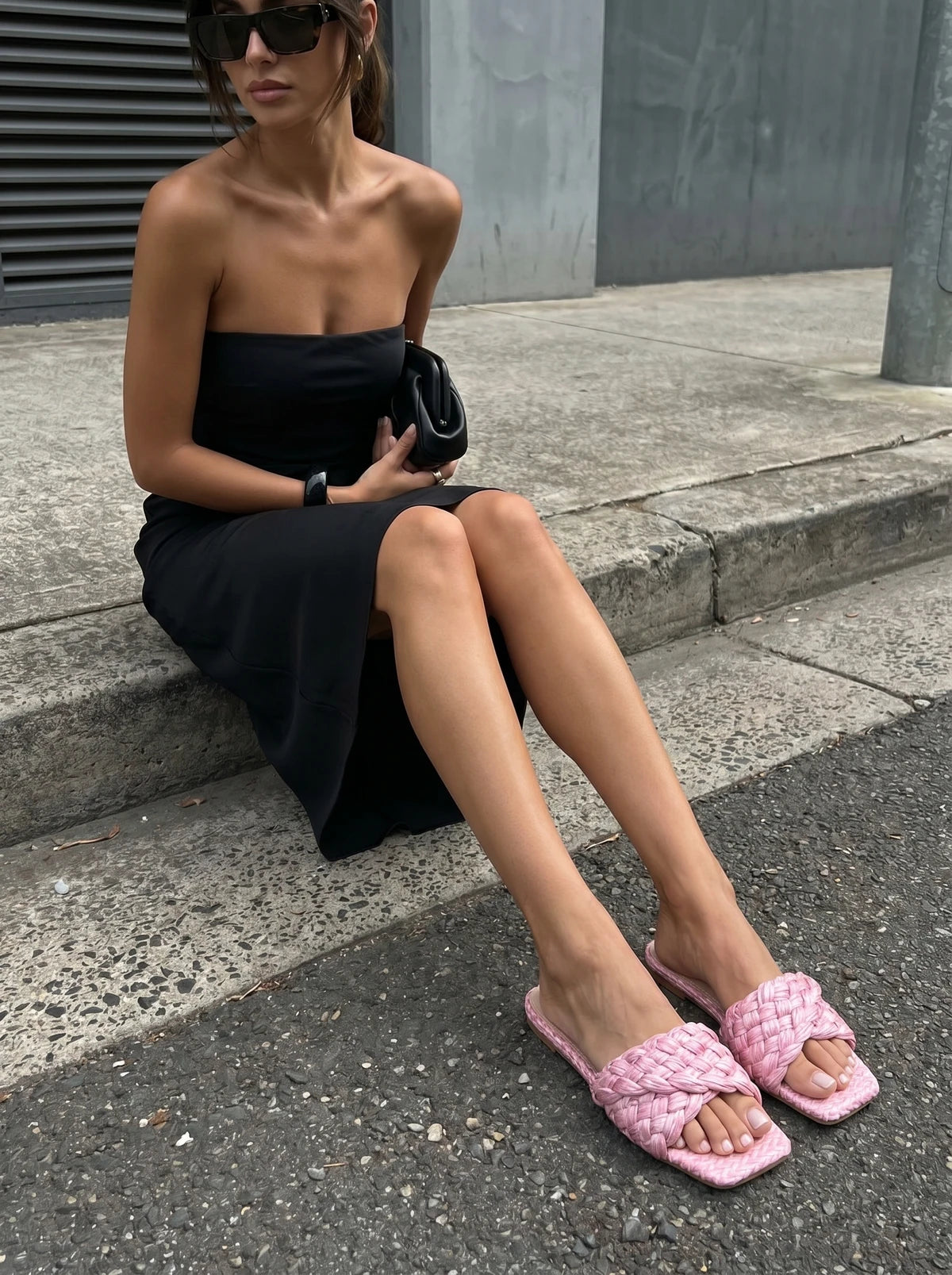 RAID Breezy Flat Mule in Pink