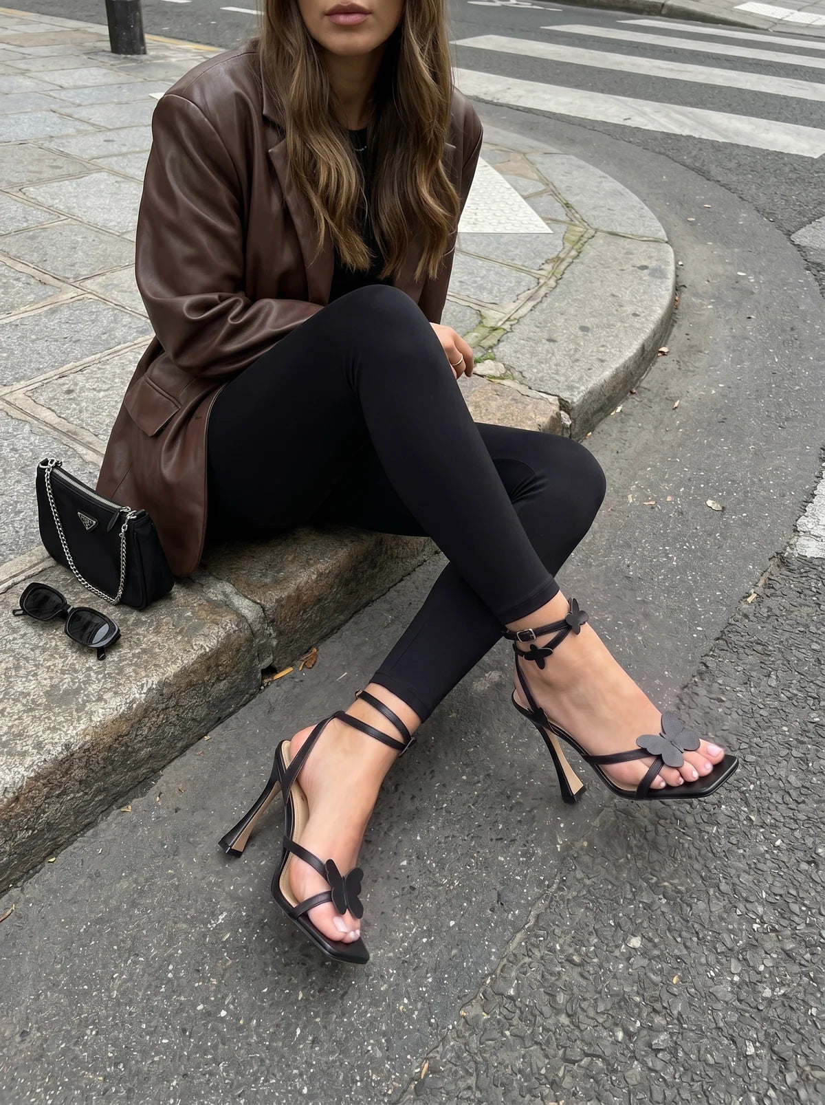 RAID Brevyn Heeled Sandal in Black
