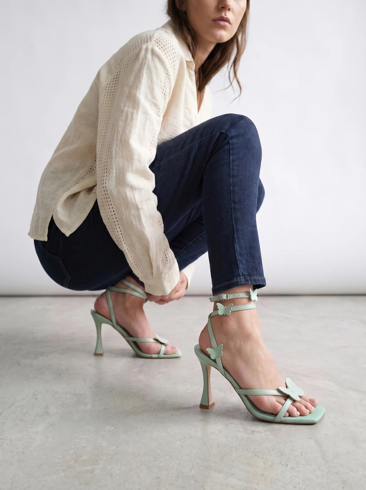 RAID Brevyn Heeled Sandal in Mint