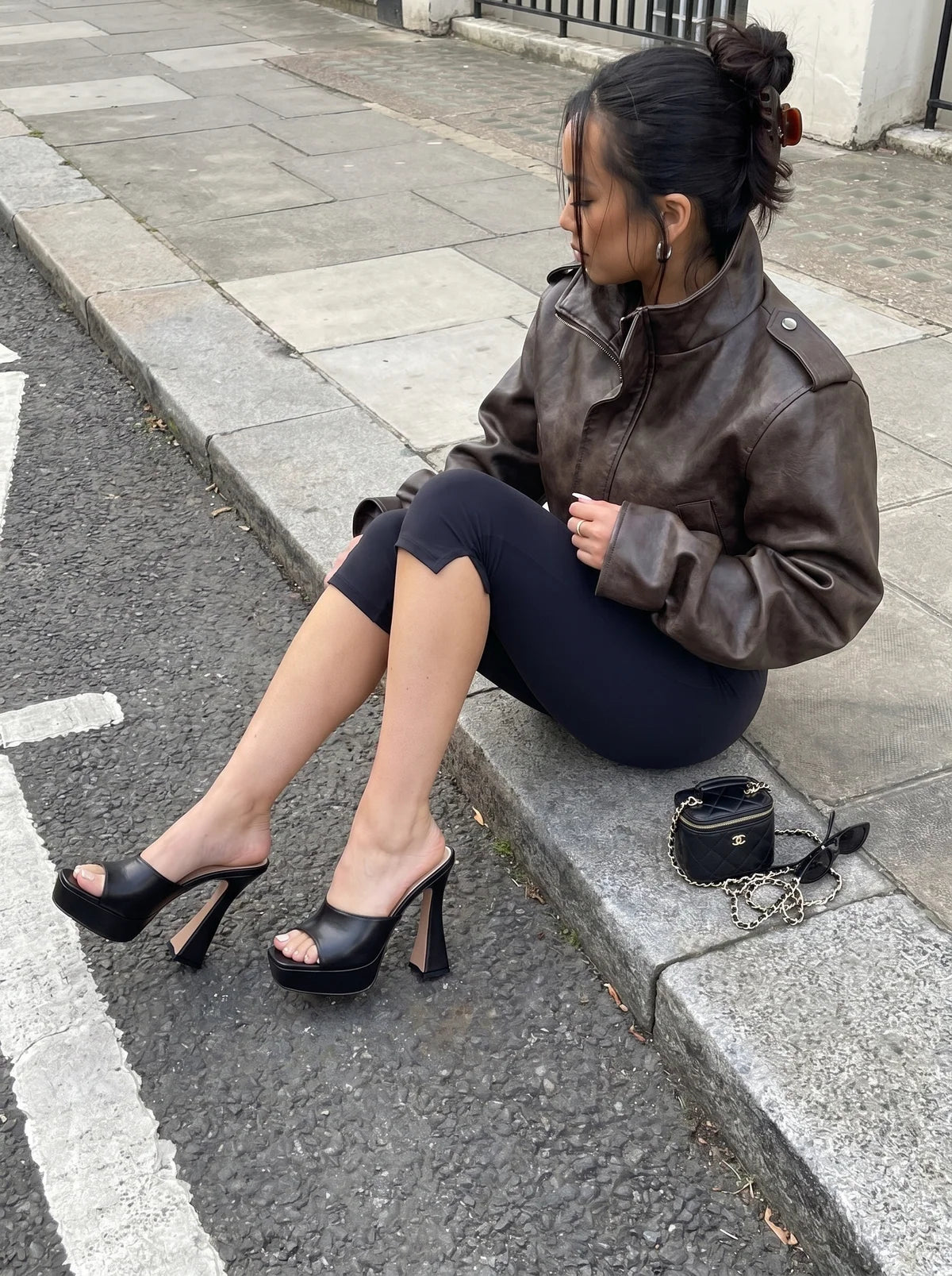BEBO Estee Platform Mule in Black