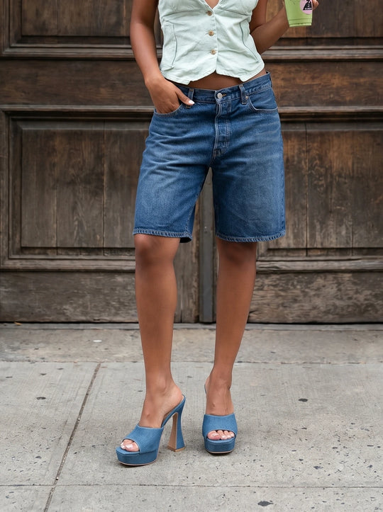 BEBO Estee Platform Mule in Blue