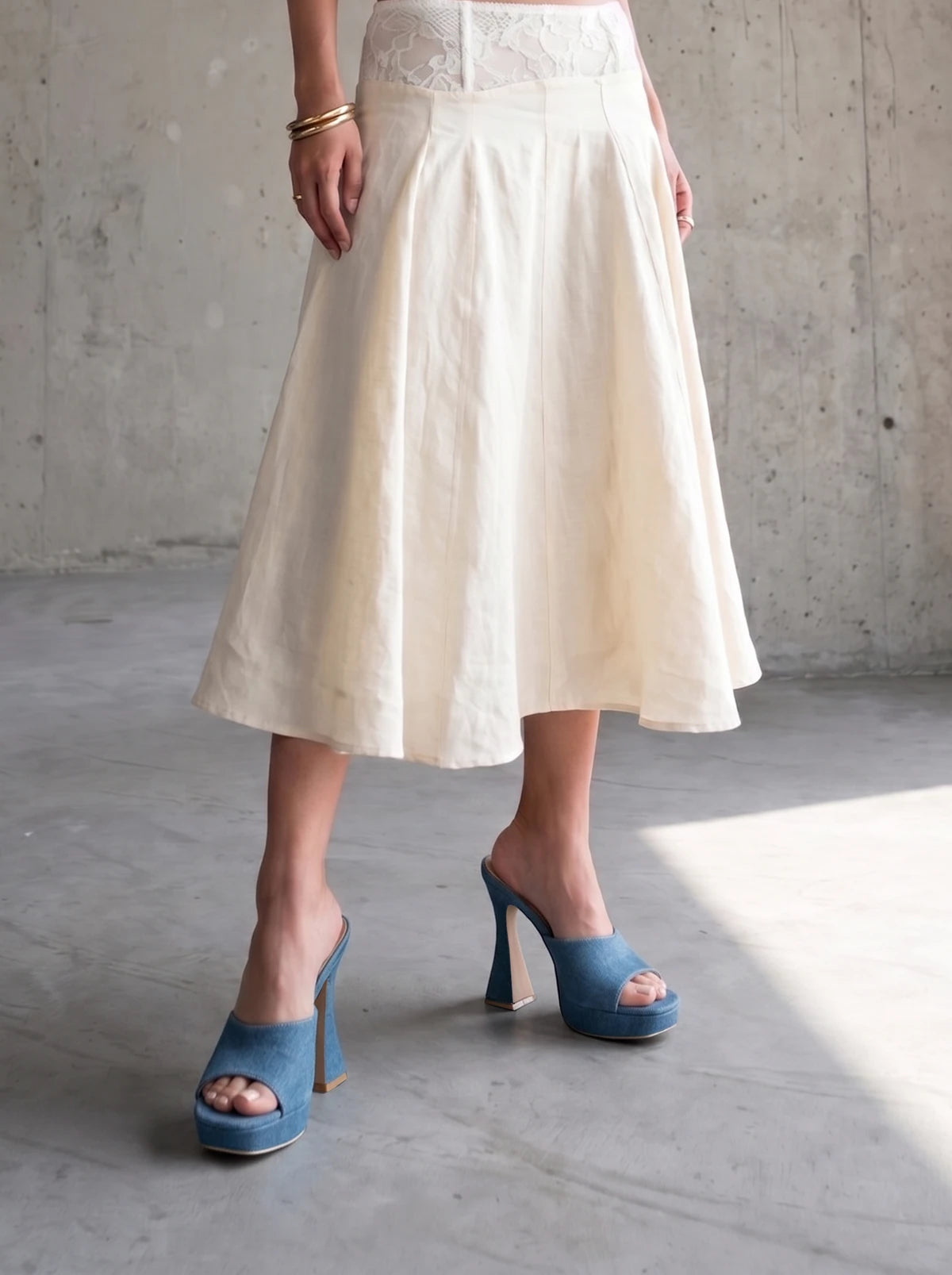 BEBO Estee Platform Mule in Blue