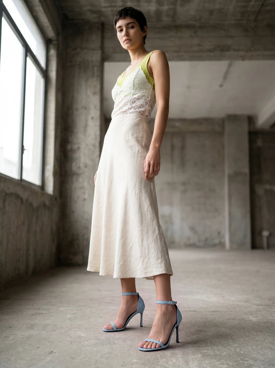 RAID Everlea Heeled Sandals in Blue Denim