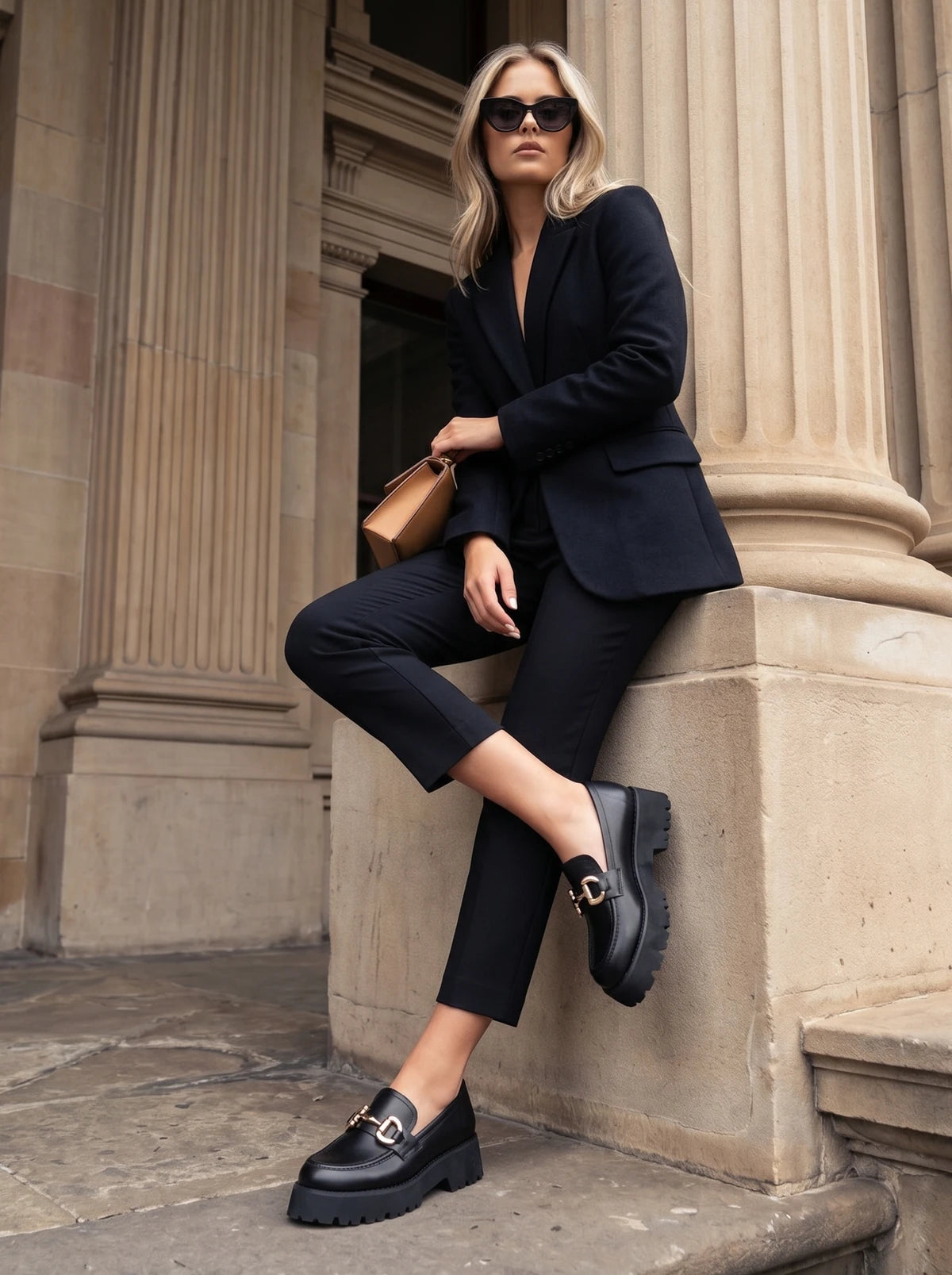 RAID Gennia Chunky Flat Shoes in Black