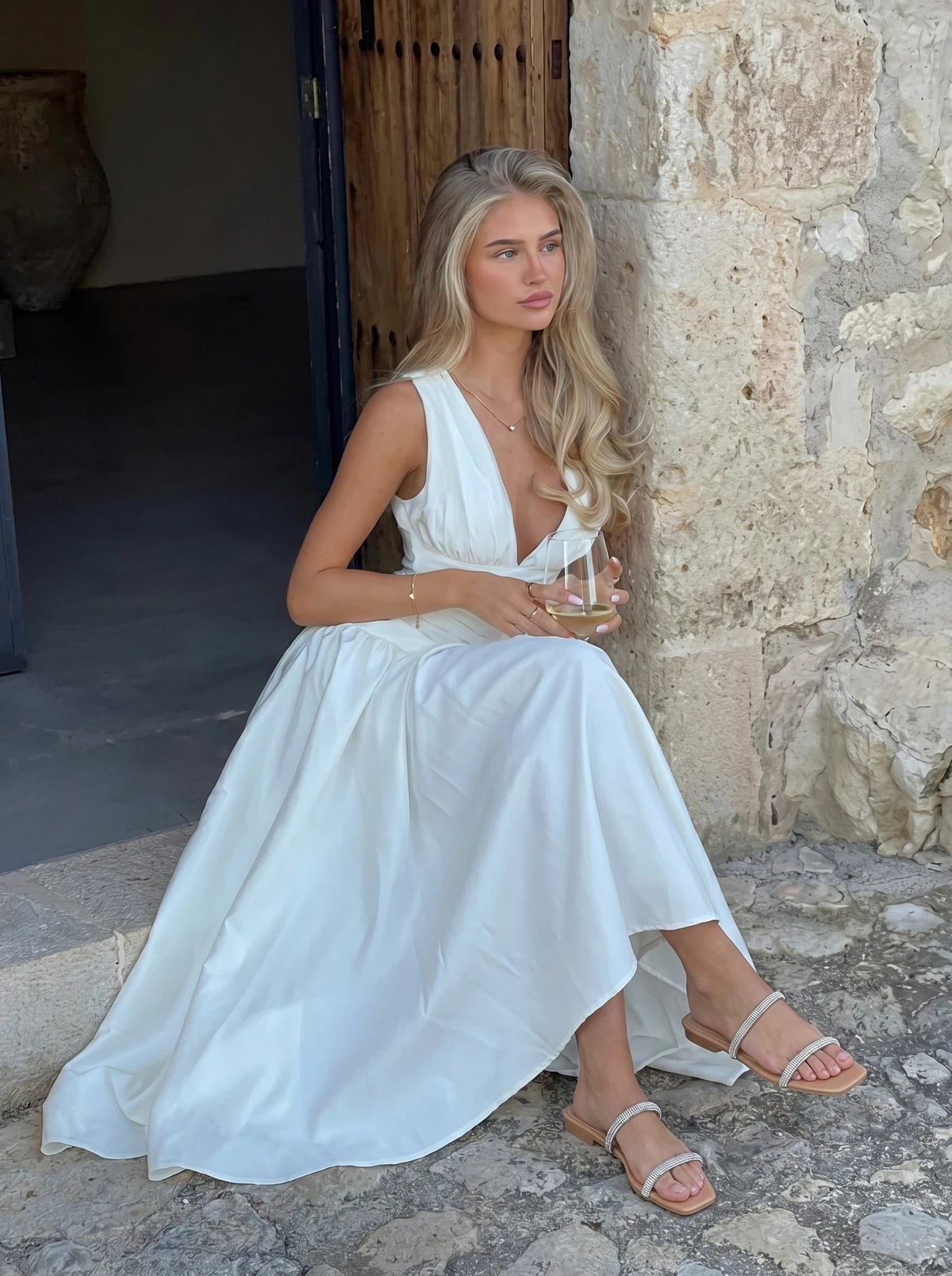 BEBO Honey Flat Mule in Nude
