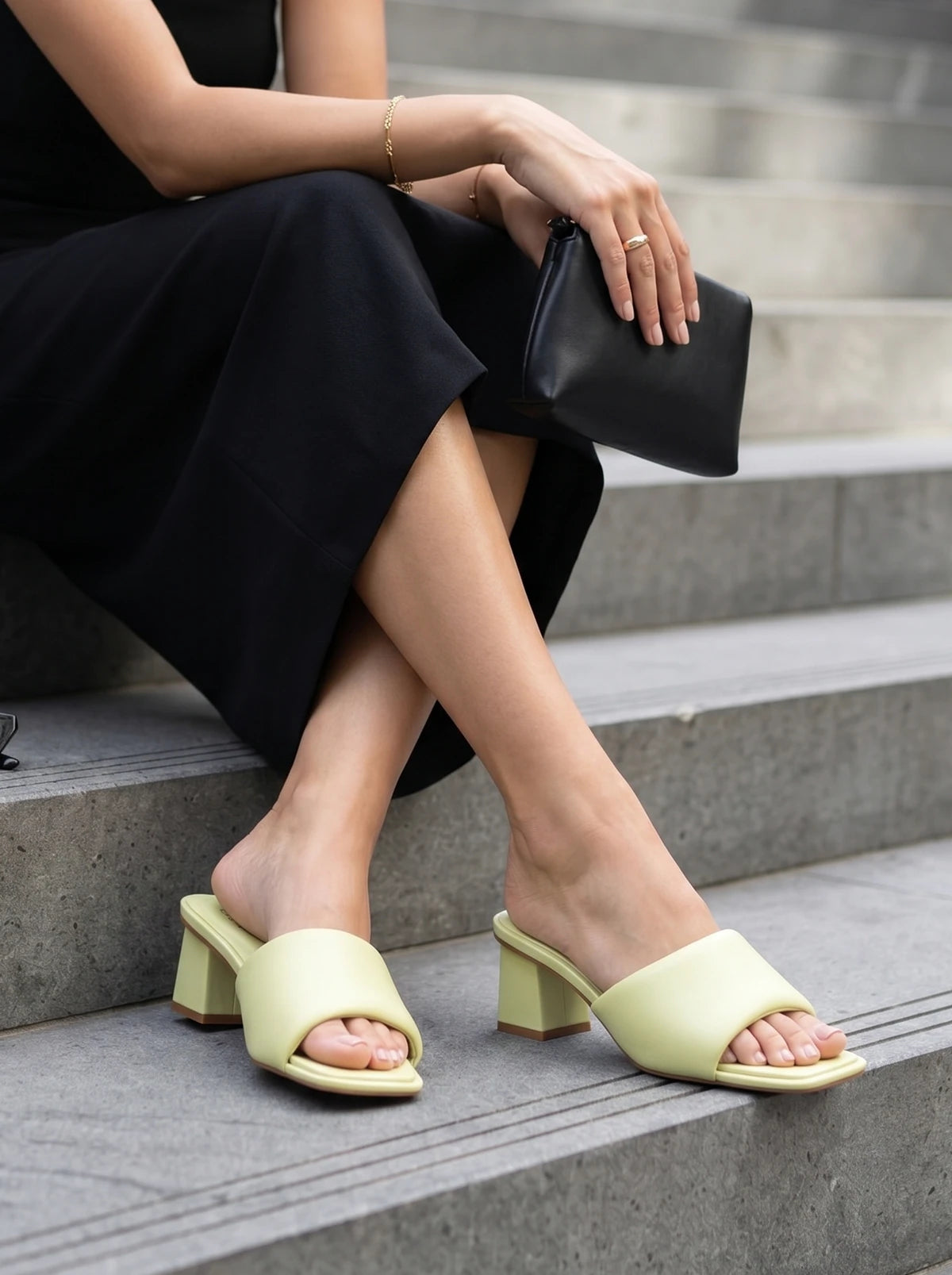 RAID Irmaa Low Block Mule in Lime