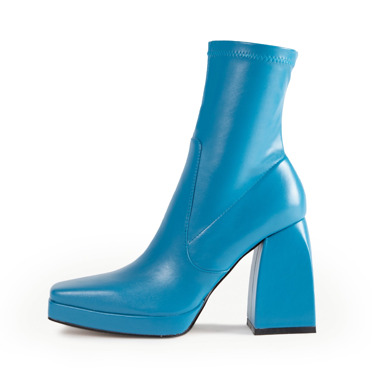 RAID Recruit Block Heeled Ankle Boot in Blue