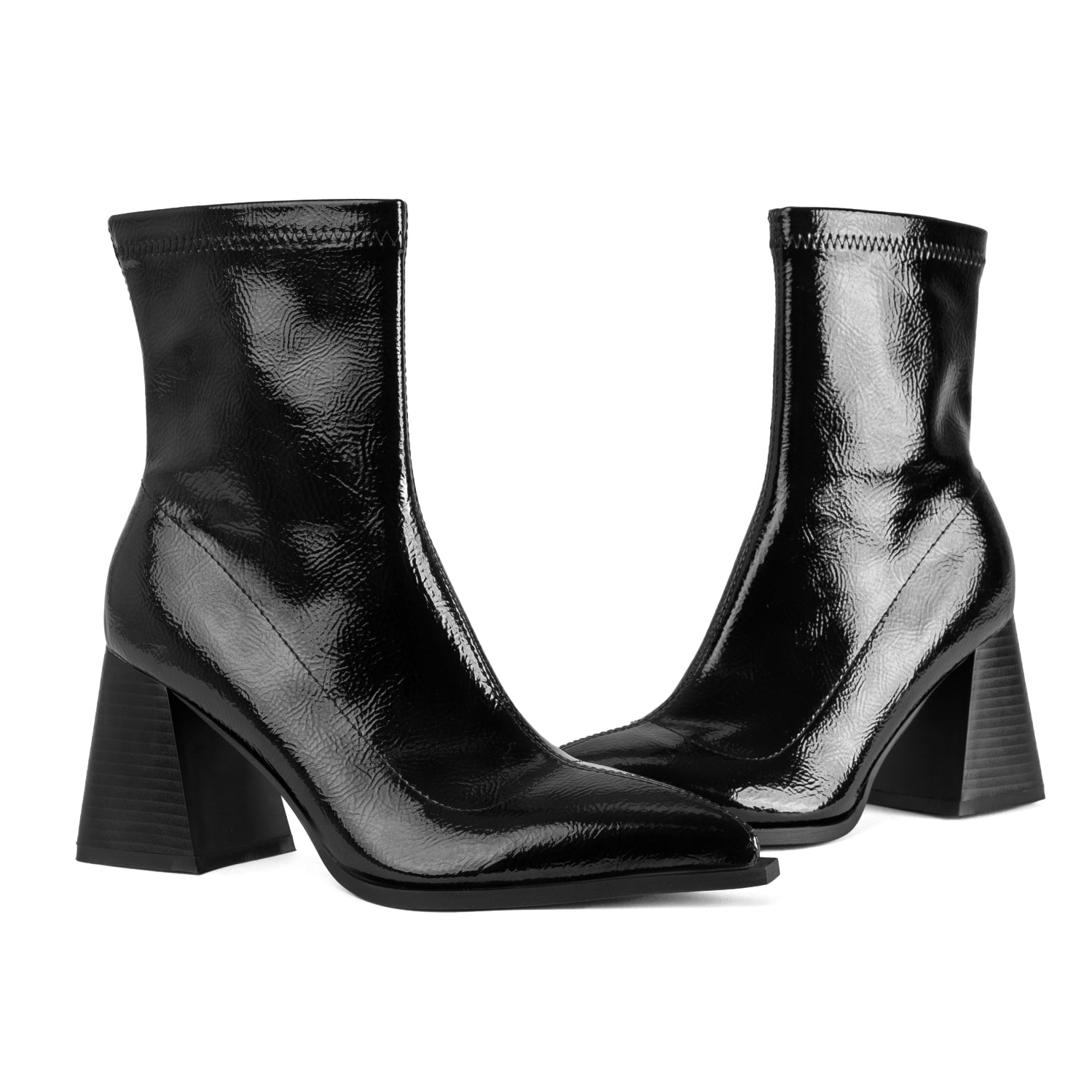 RAID Shalin Block Heeled Ankle Boots in Black