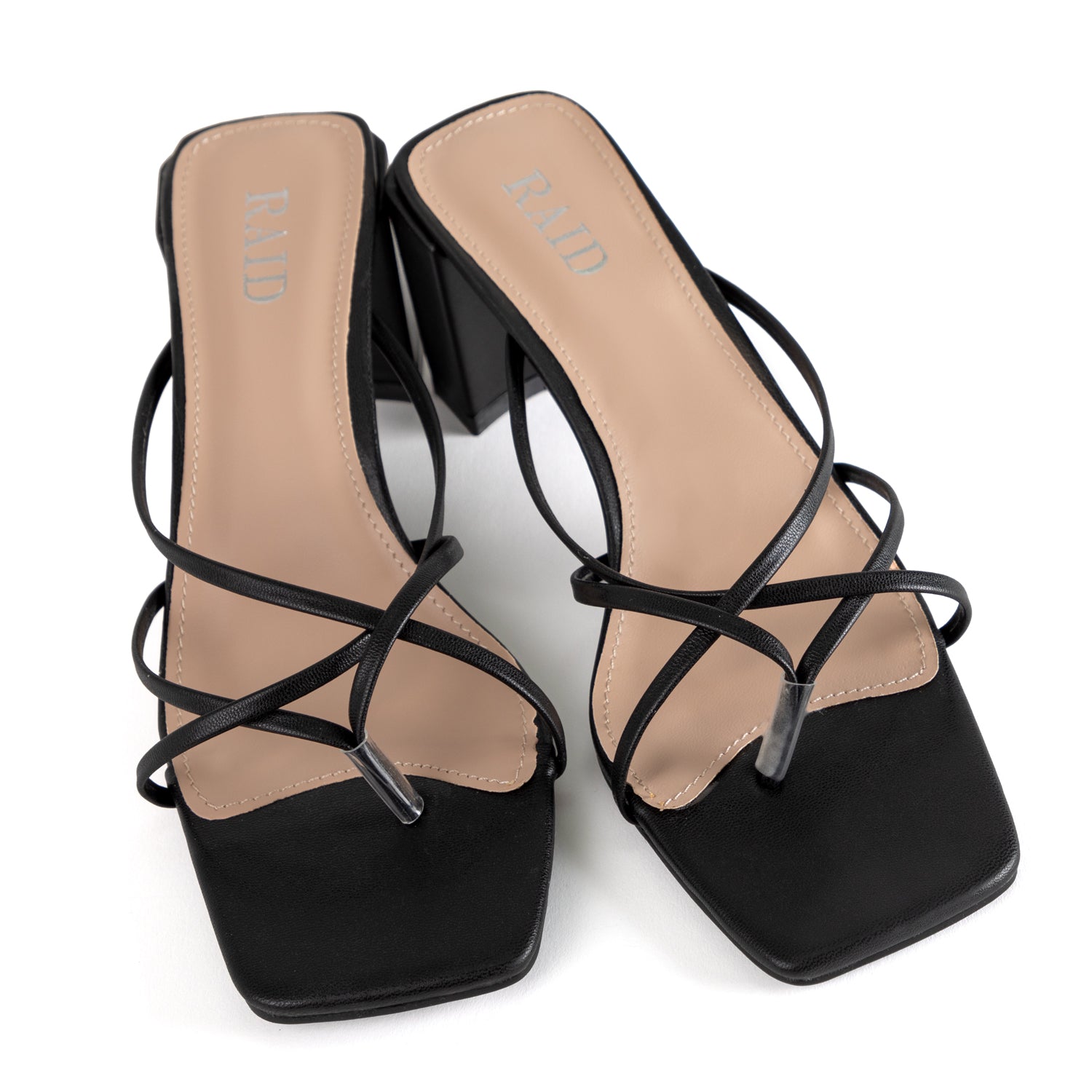 RAID Stephany Block Heeled Mule in Black