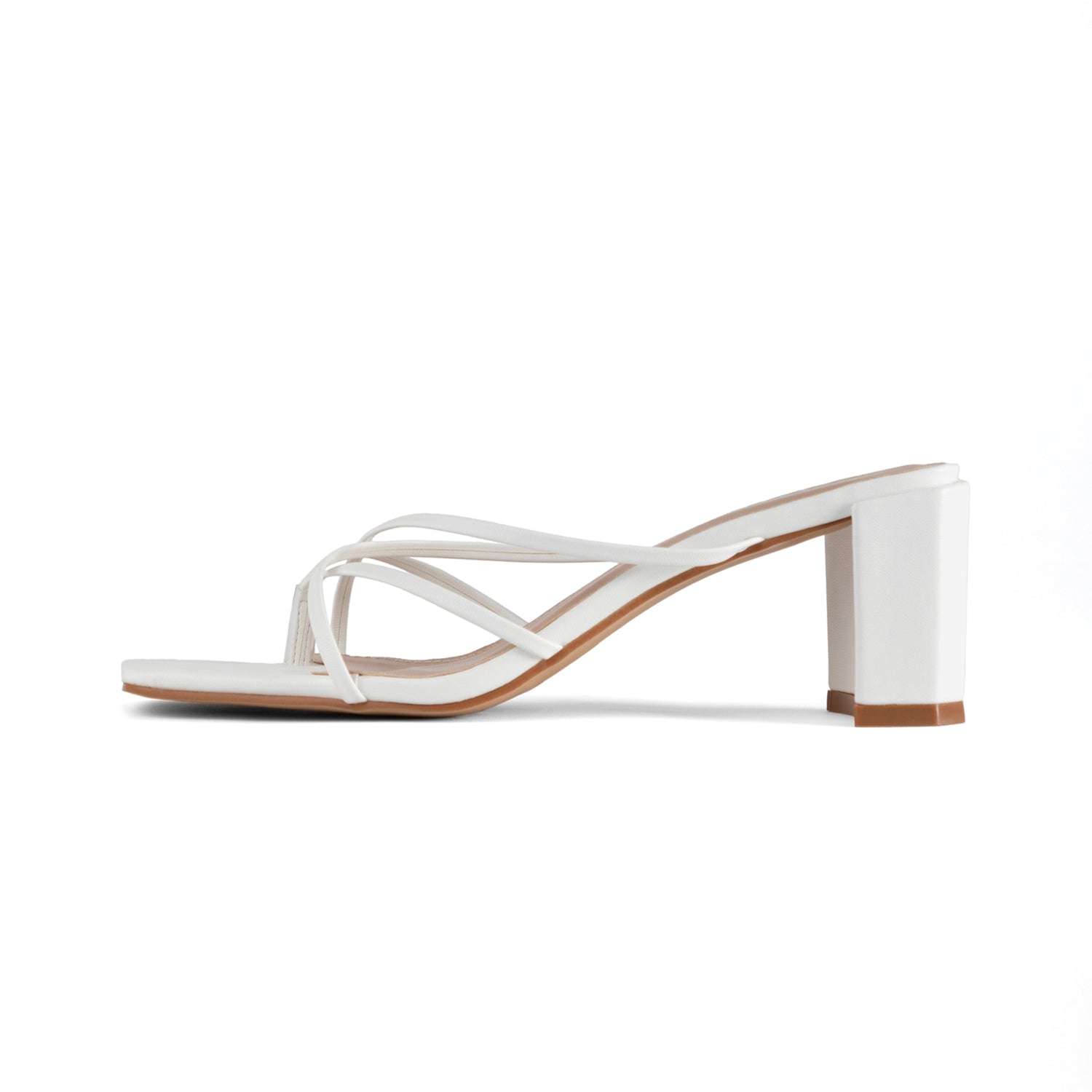 RAID Stephany Block Heeled Mule in White