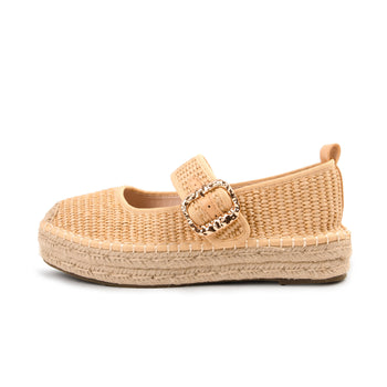 RAID Tisca Flatform Sandals in Nude Raffia