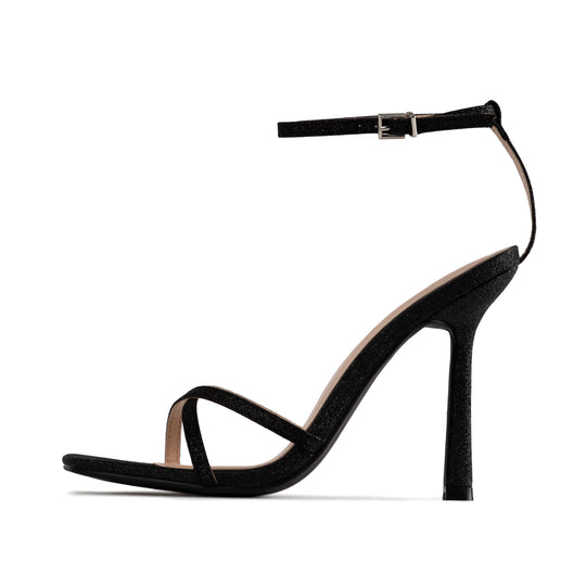 RAID Willia Heeled Sandal in Black Glitter