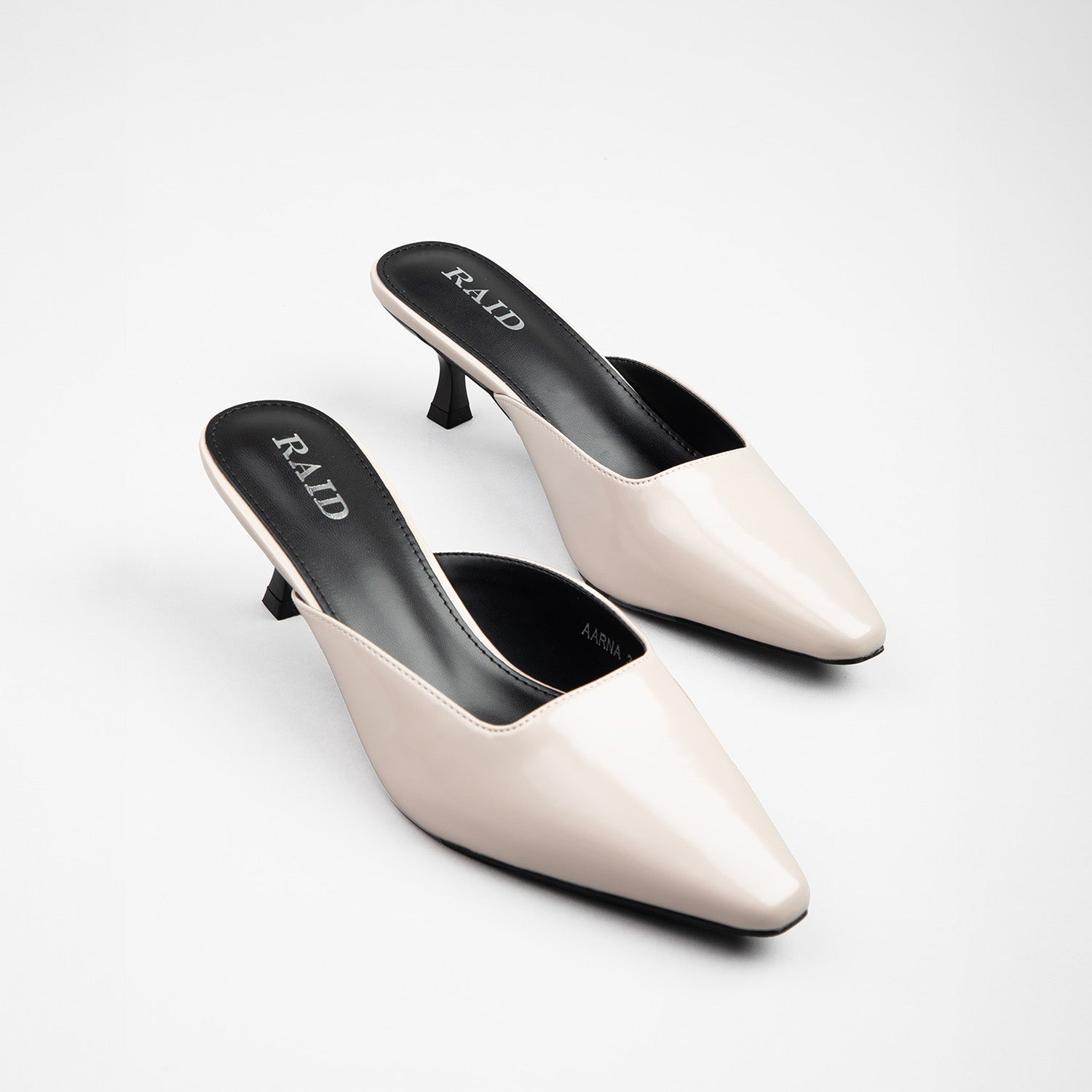 RAID Aarna Heeled Mules in Beige