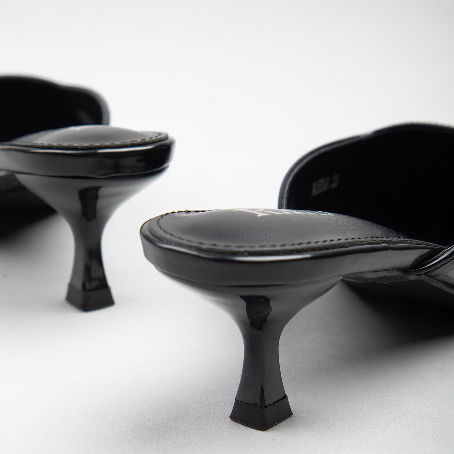 RAID Aarna Heeled Mules in Black