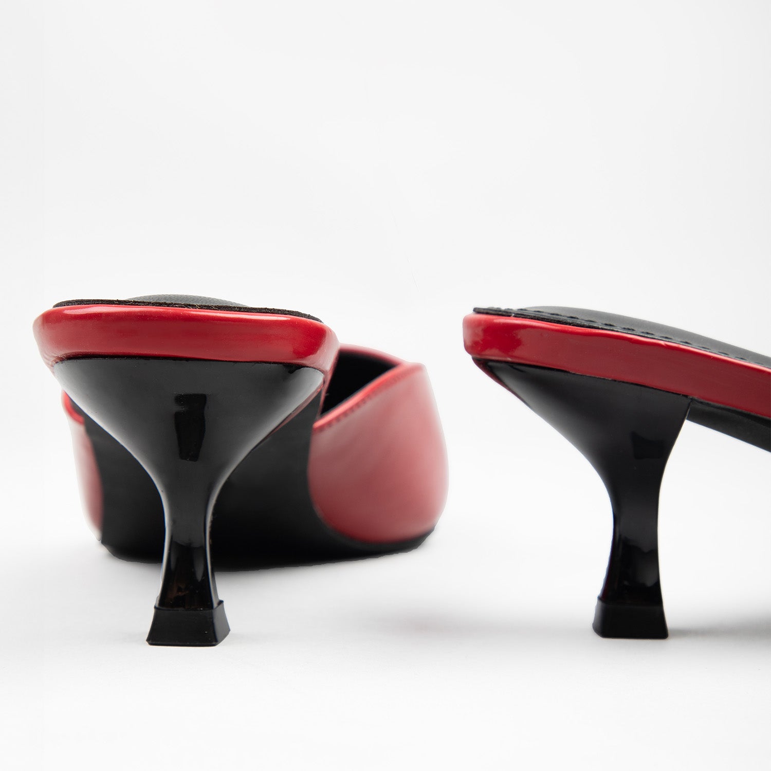 RAID Aarna Heeled Mules in Red