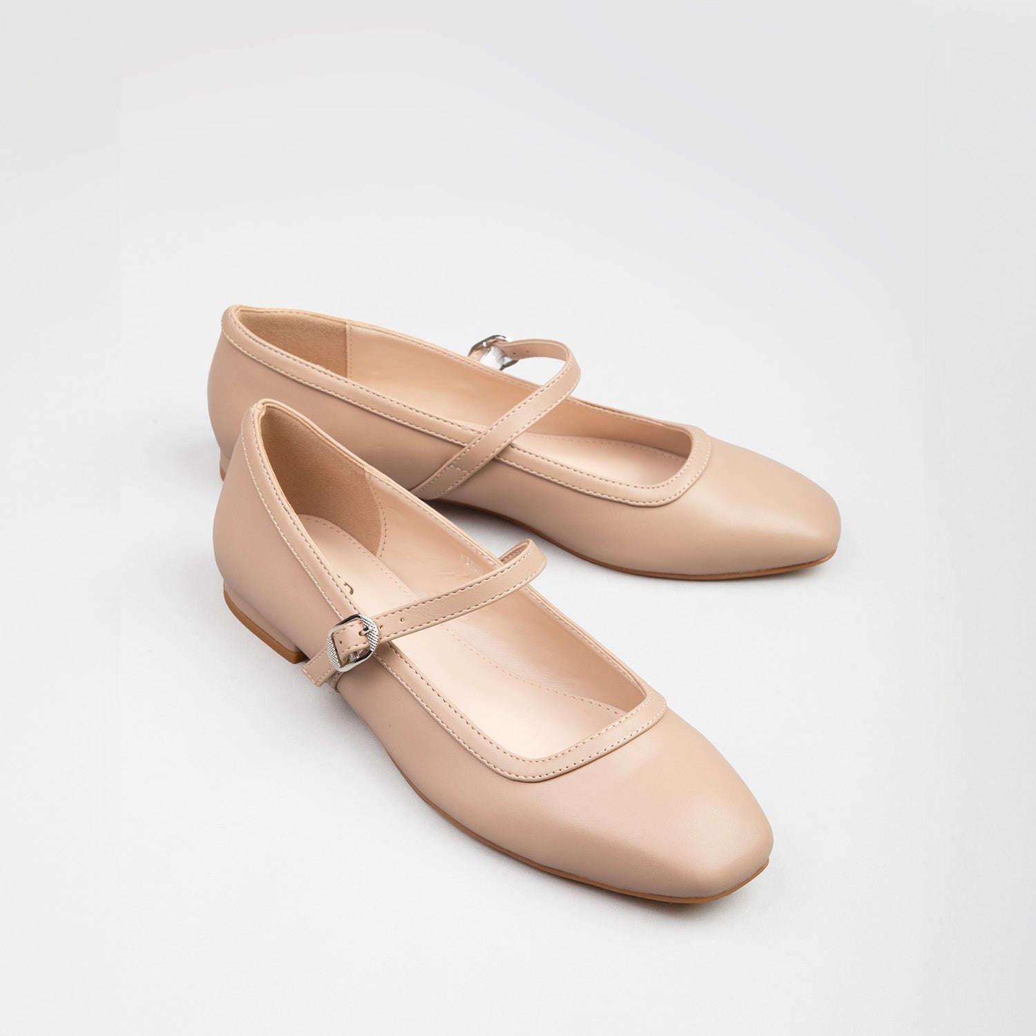 RAID Finni Flat Ballet Pumps In Nude