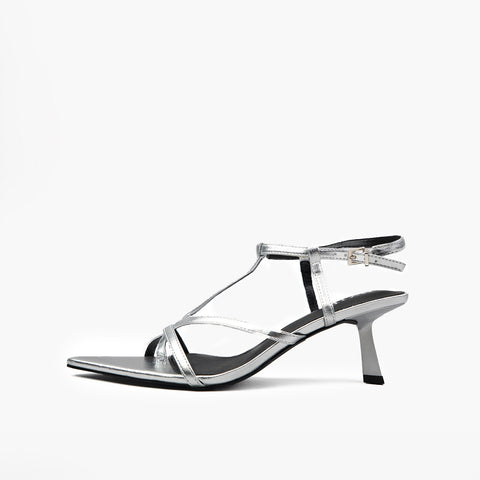 RAID Layne Heeled Sandals in Silver