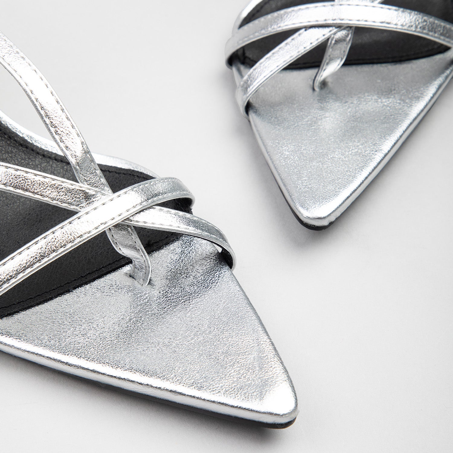 RAID Layne Heeled Sandals in Silver