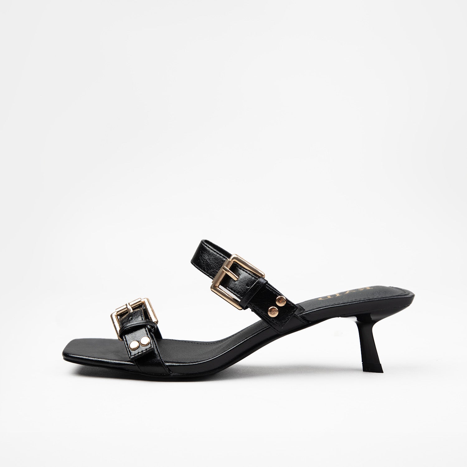 RAID Mesmerize Heeled Mules in Black