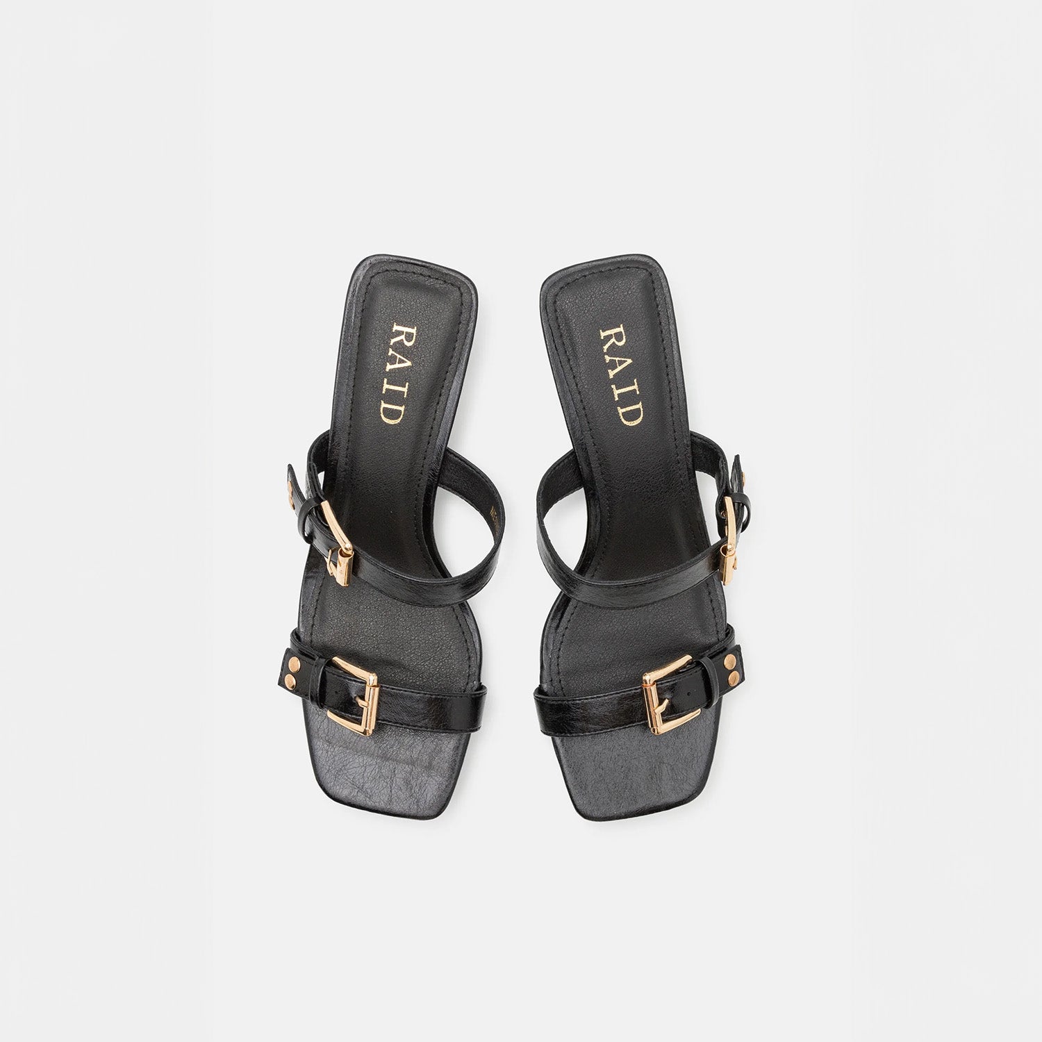 RAID Mesmerize Heeled Mules in Black