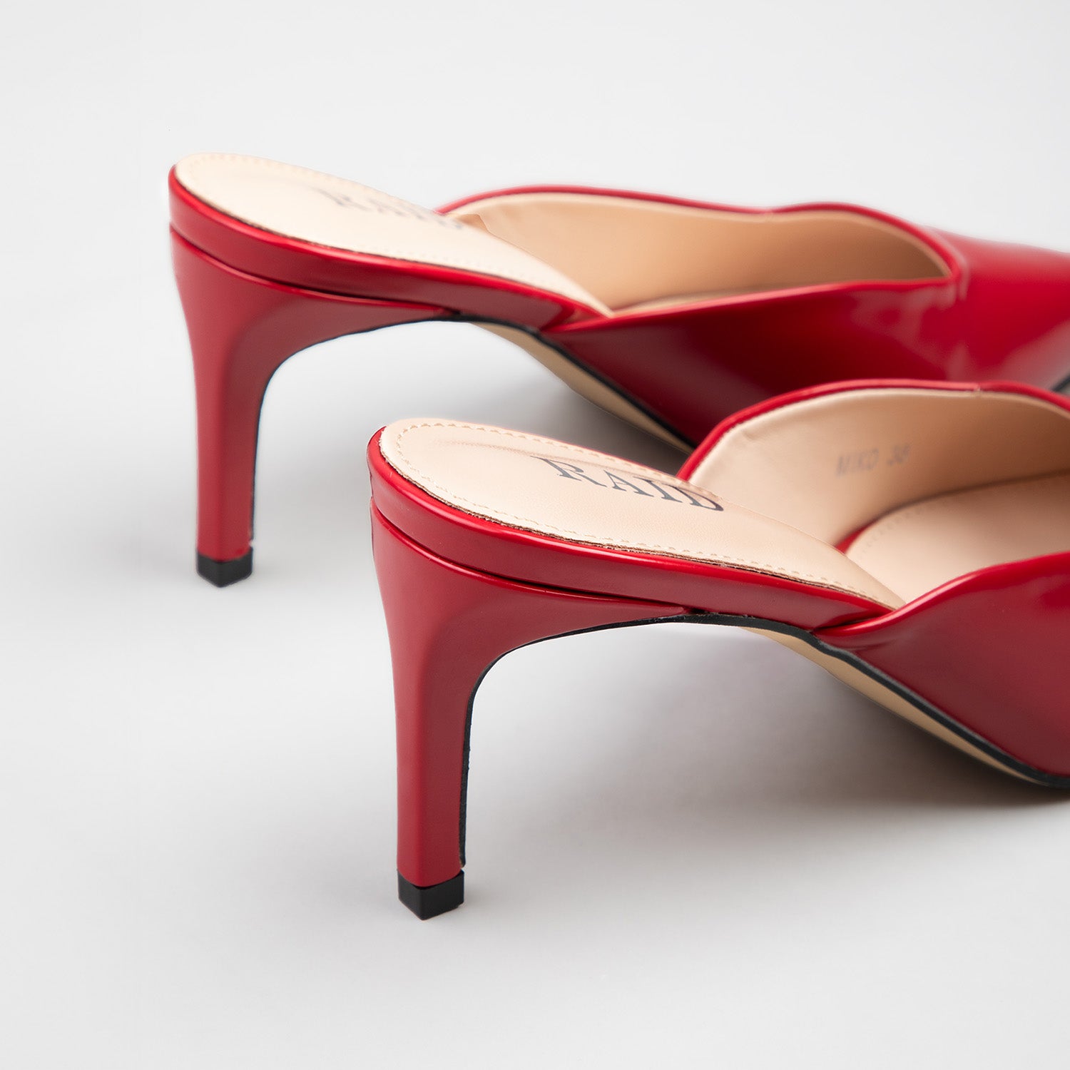 RAID Miko Heeled Mules in Red