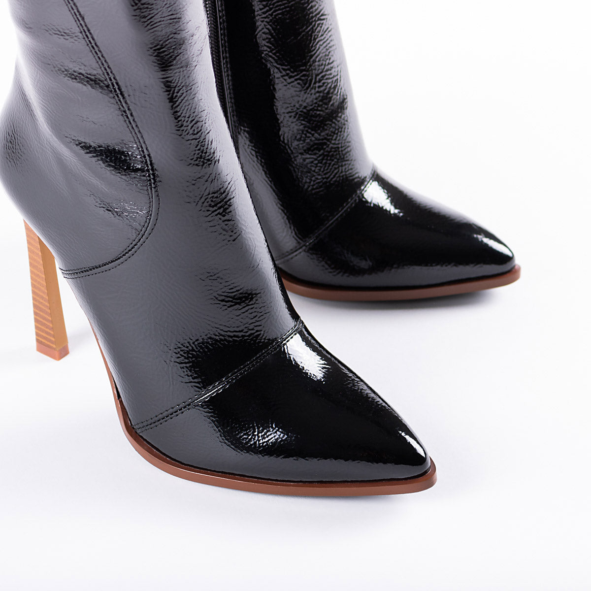 RAID Aria Long Stiletto Heel Boot in Black