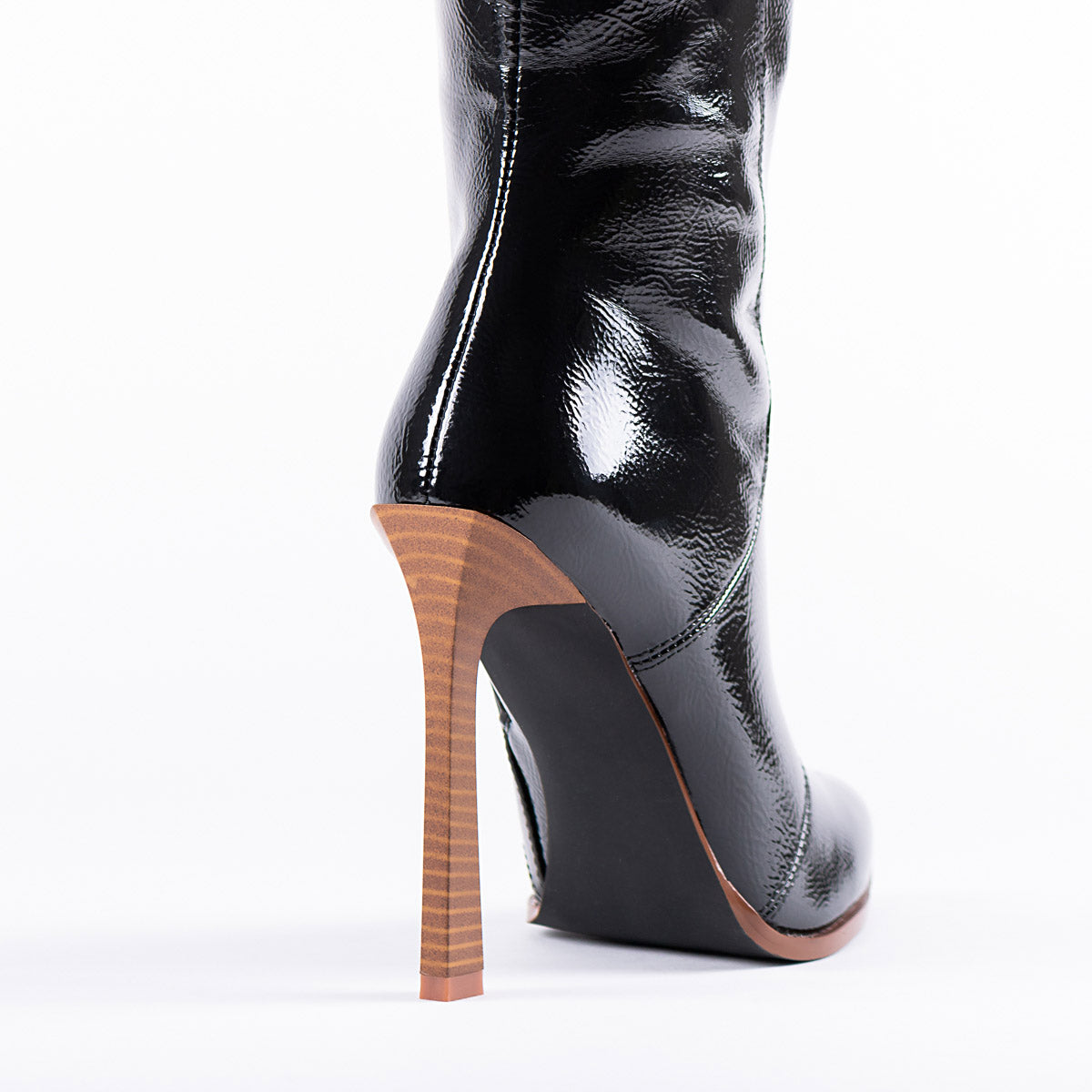 RAID Aria Long Stiletto Heel Boot in Black