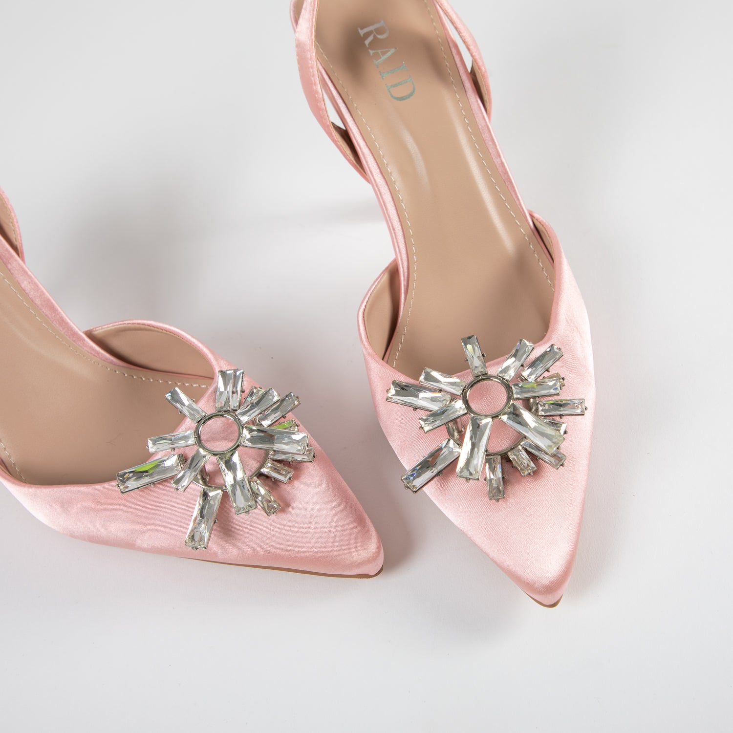 RAID Aisha Slingback Heeled Pump In Baby Pink