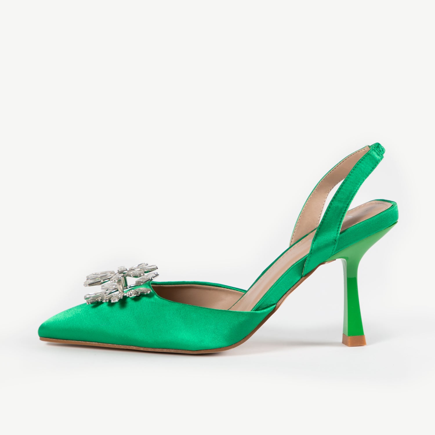 RAID Aisha Slingback Heeled Pump In Green