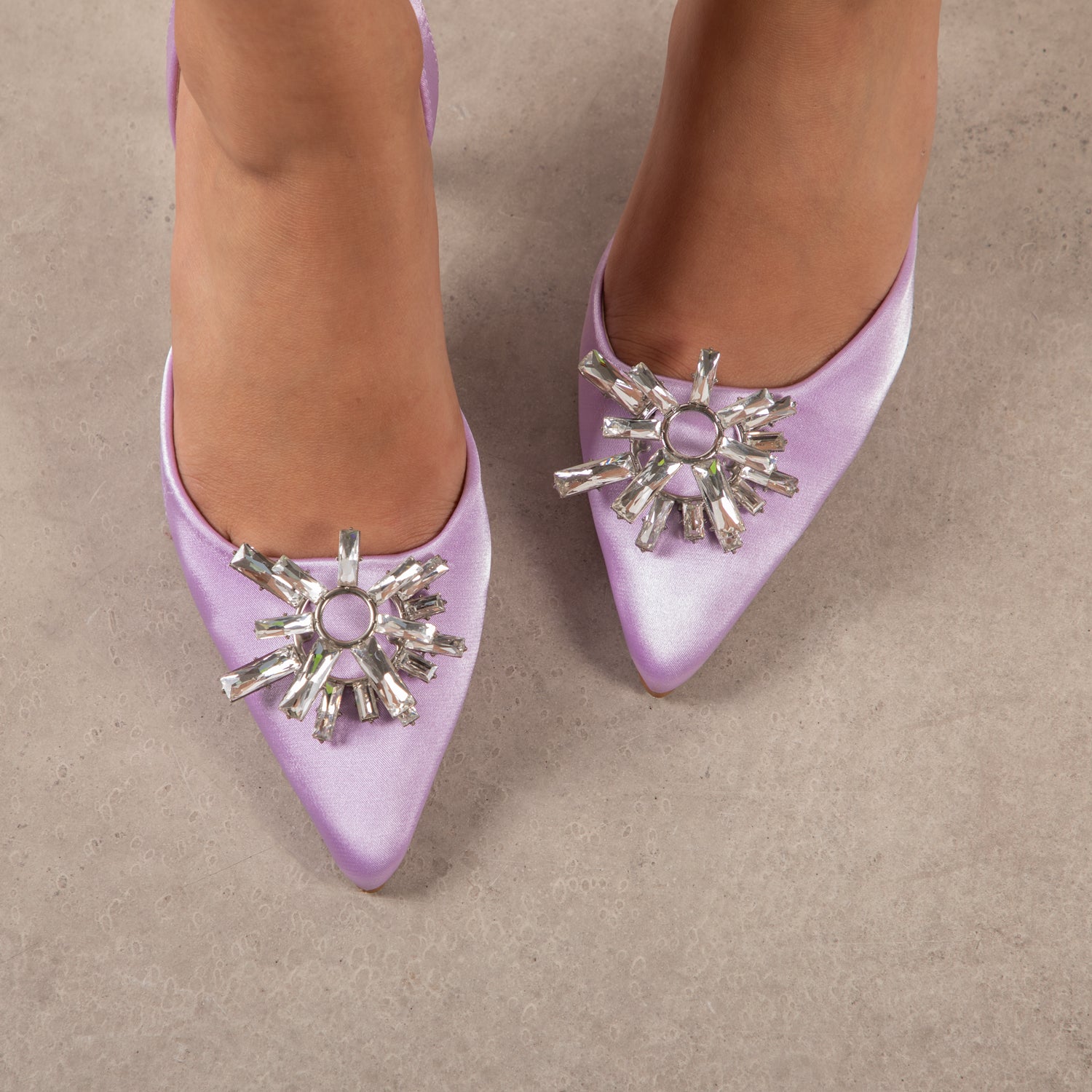 RAID Aisha Slingback Heeled Pump In Purple