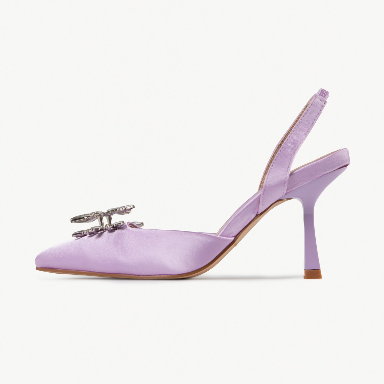 RAID Aisha Slingback Heeled Pump In Purple