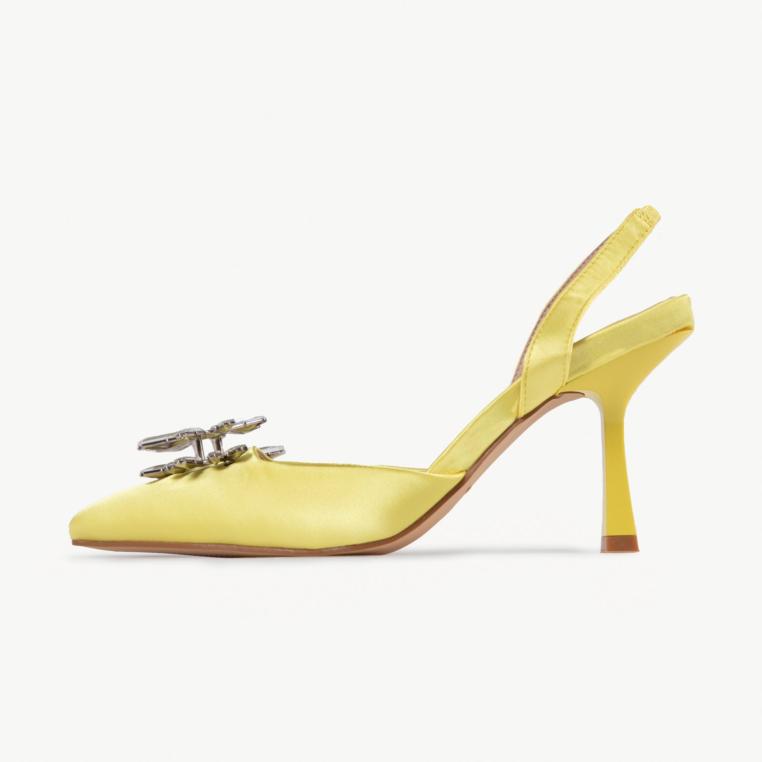 RAID Aisha Slingback Heeled Pump In Yellow